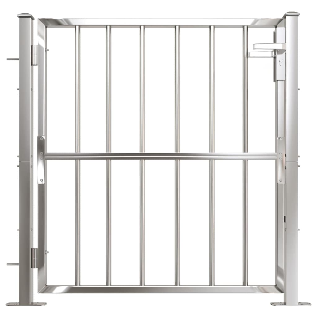 Gartentor 100 x 95 cm Edelstahl
