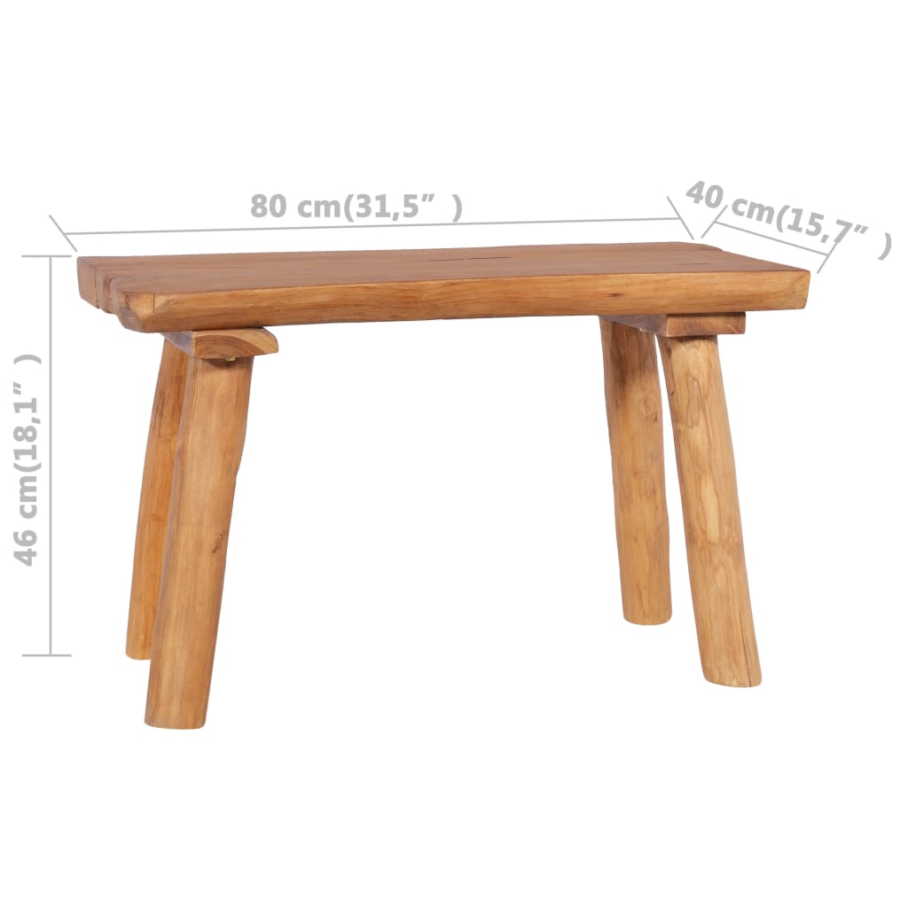 Gartenbank 120 cm Massivholz Teak