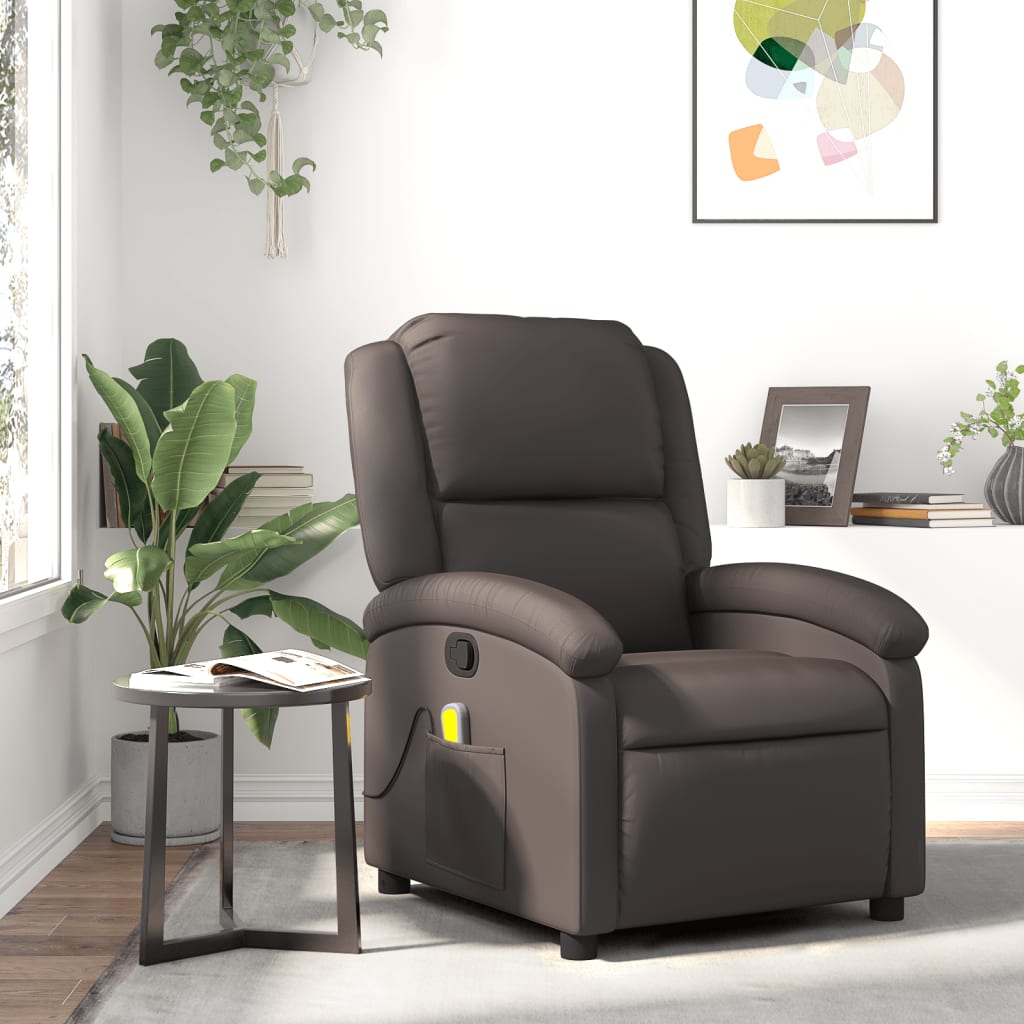 Relaxsessel Echtleder Schwarz