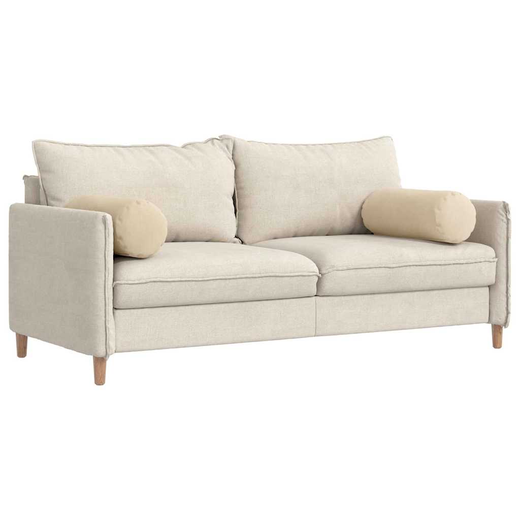 Bolsterkissen 2 Stück Taupe Ø 15 x 40 cm Mikrofaserstoff