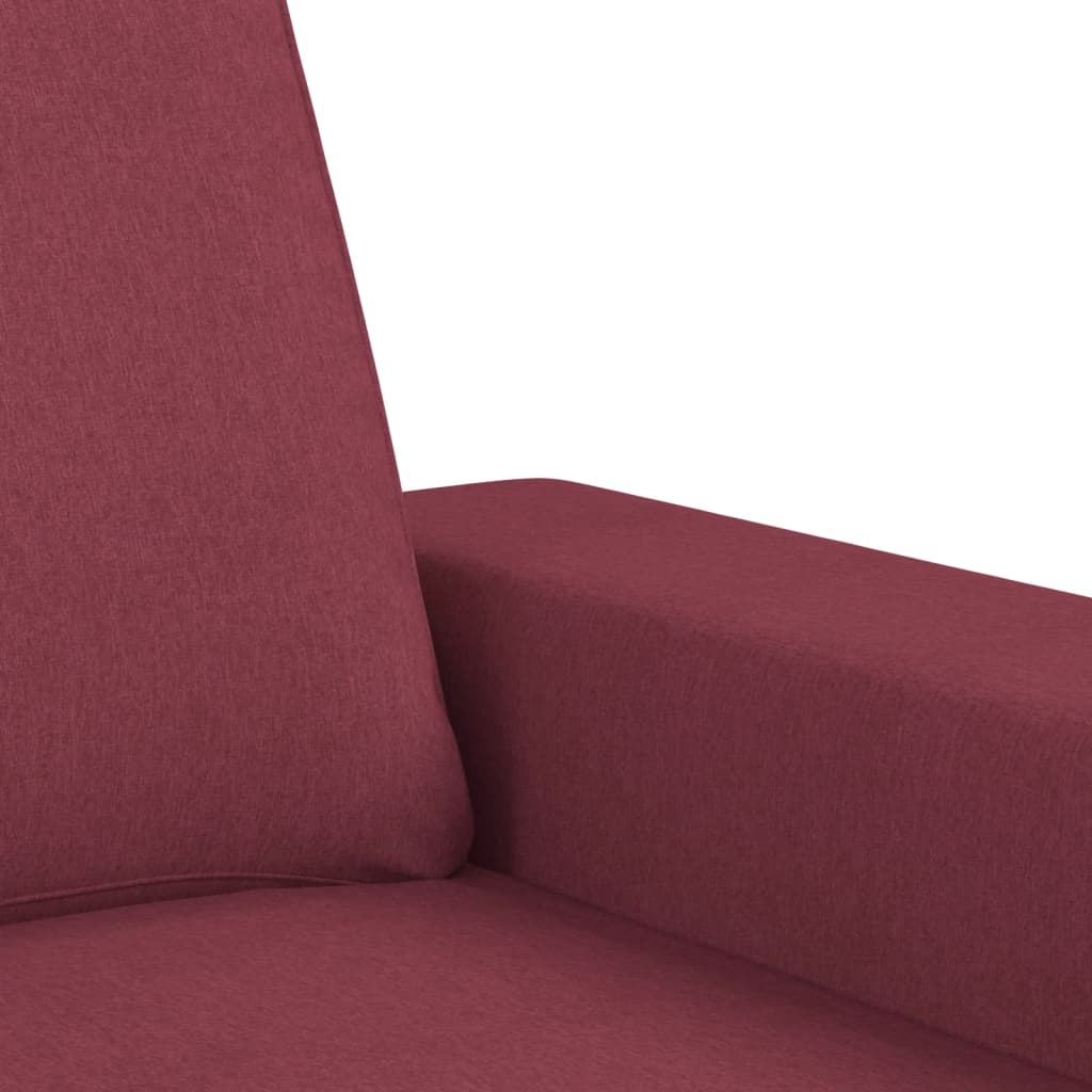 3-Sitzer-Sofa mit Hocker Hellgrau 180 cm Stoff