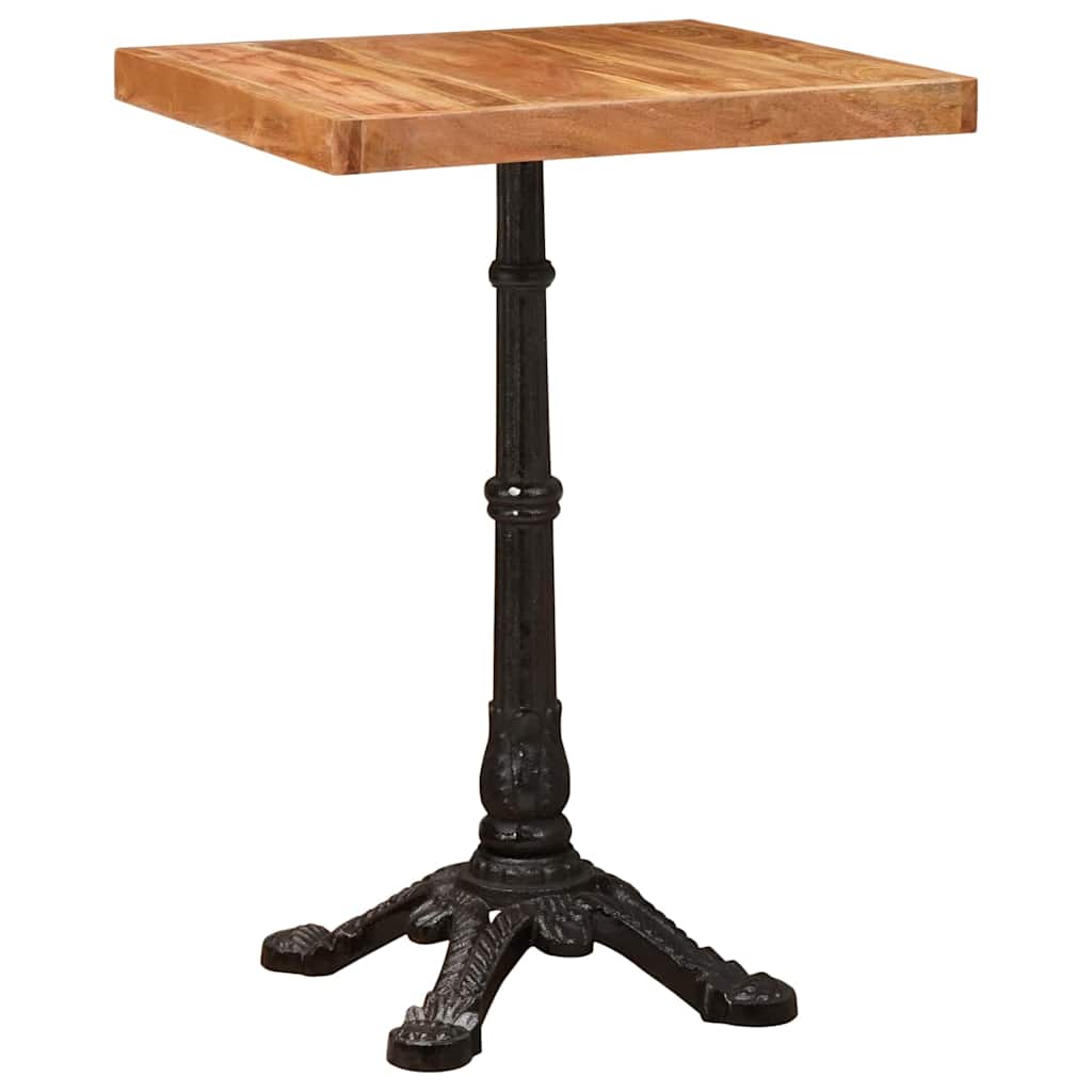 Bistrotisch 60x60x77 cm Raues Mangoholz