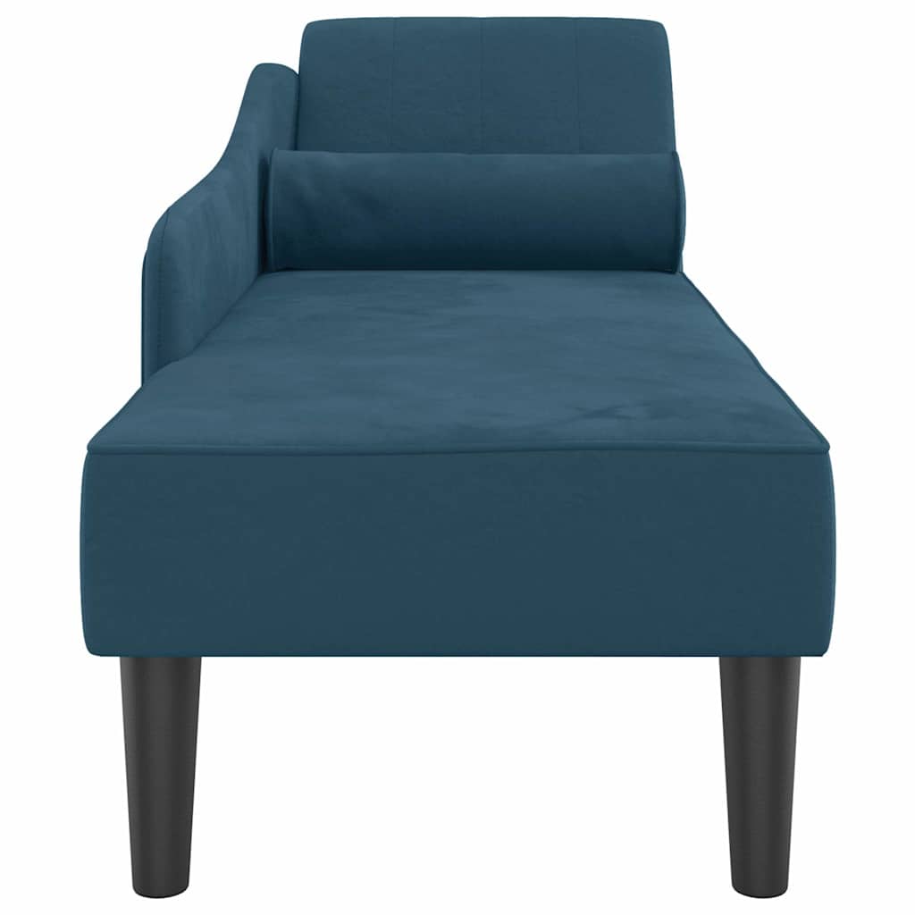 Chaiselongue mit Kissen Rosa Samt