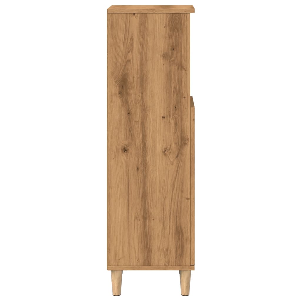 Badschrank Weiß 30x30x100 cm Holzwerkstoff