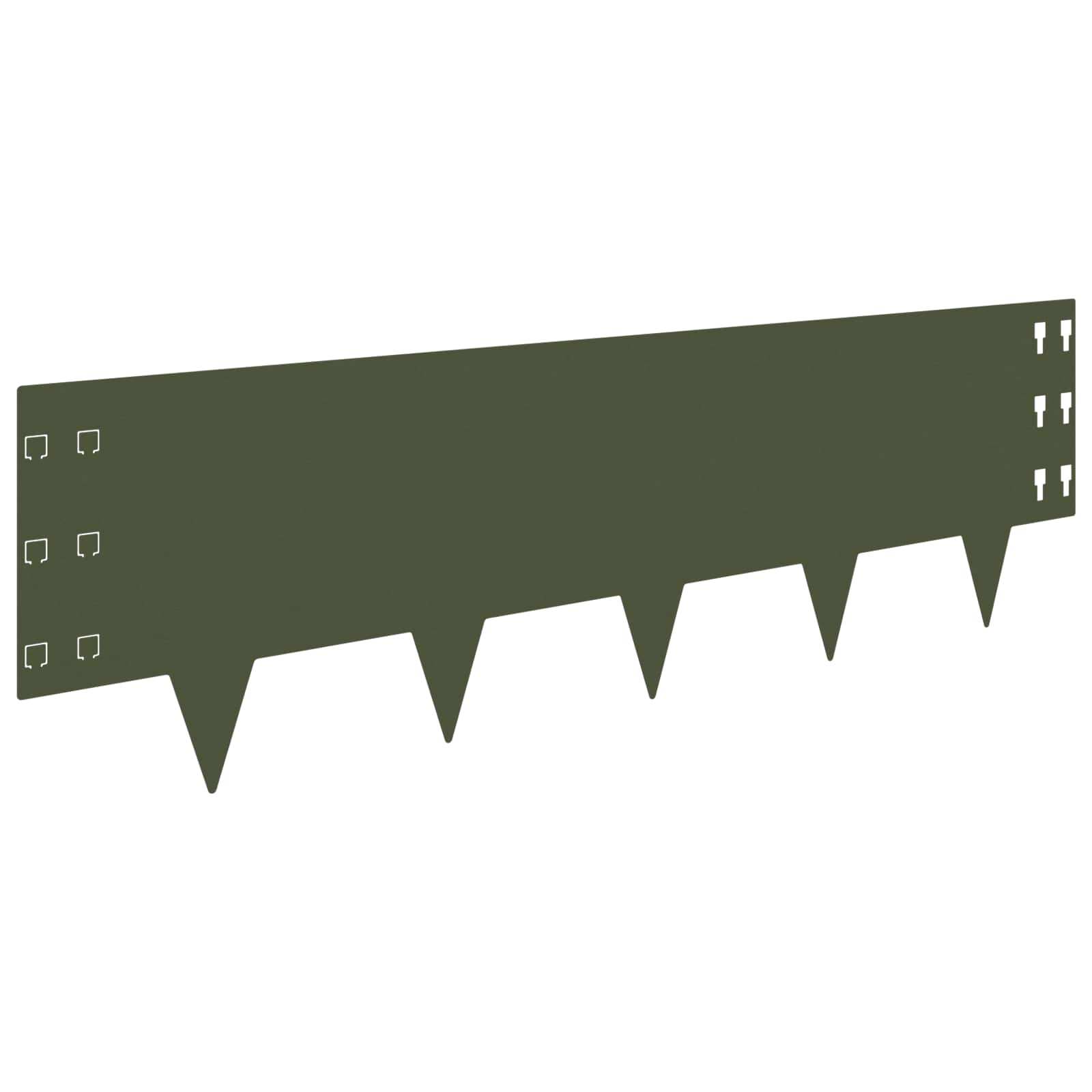 Raseneinfassung 10 pcs 100 x 12 cm Stahl Schwarz