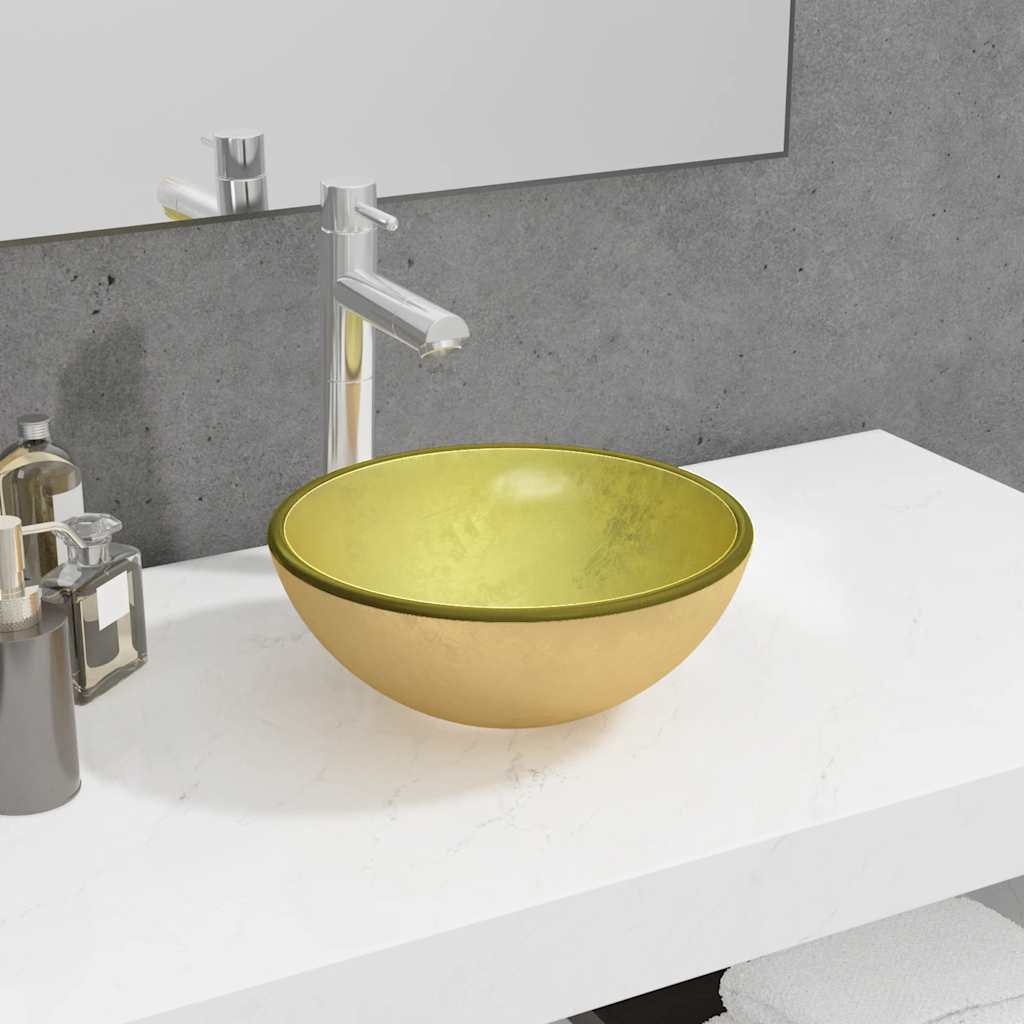 Waschbecken Hartglas 35x12 cm Transparent