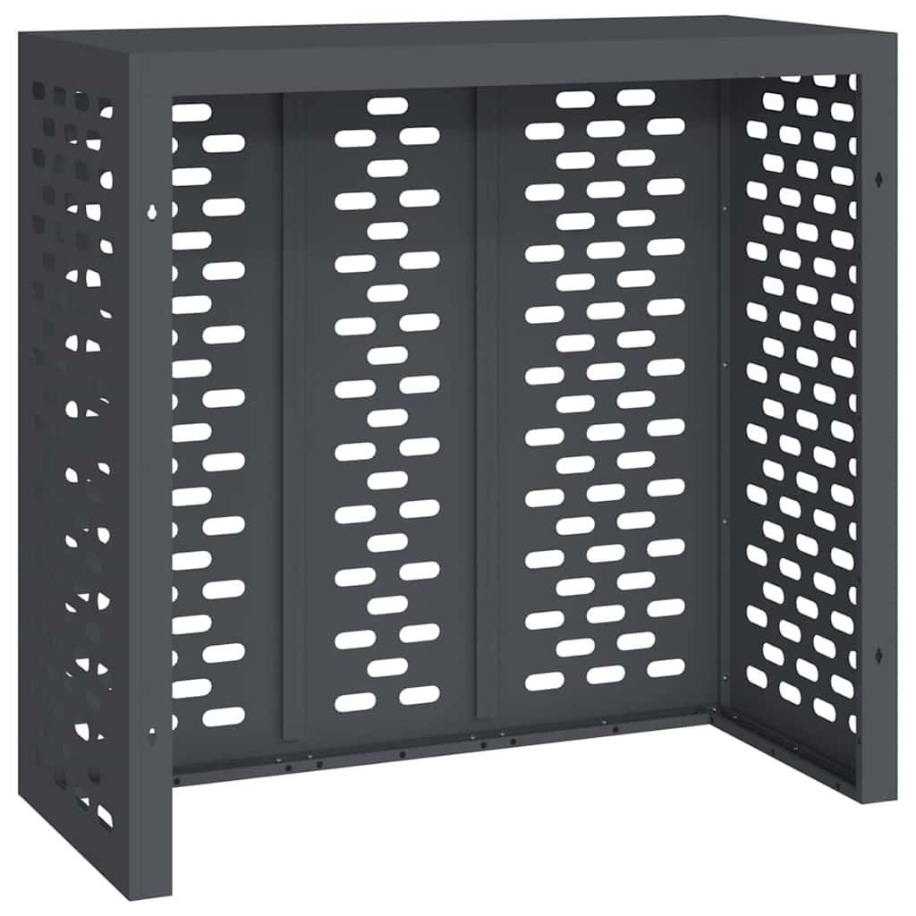 Klimaanlagenabdeckung Schwarz 90 x 40 x 60 cm Stahl