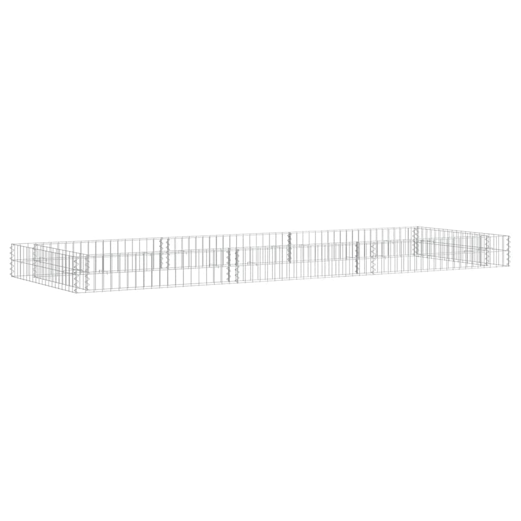 Gabionen-Hochbeet Verzinkter Stahl 100x100x20 cm