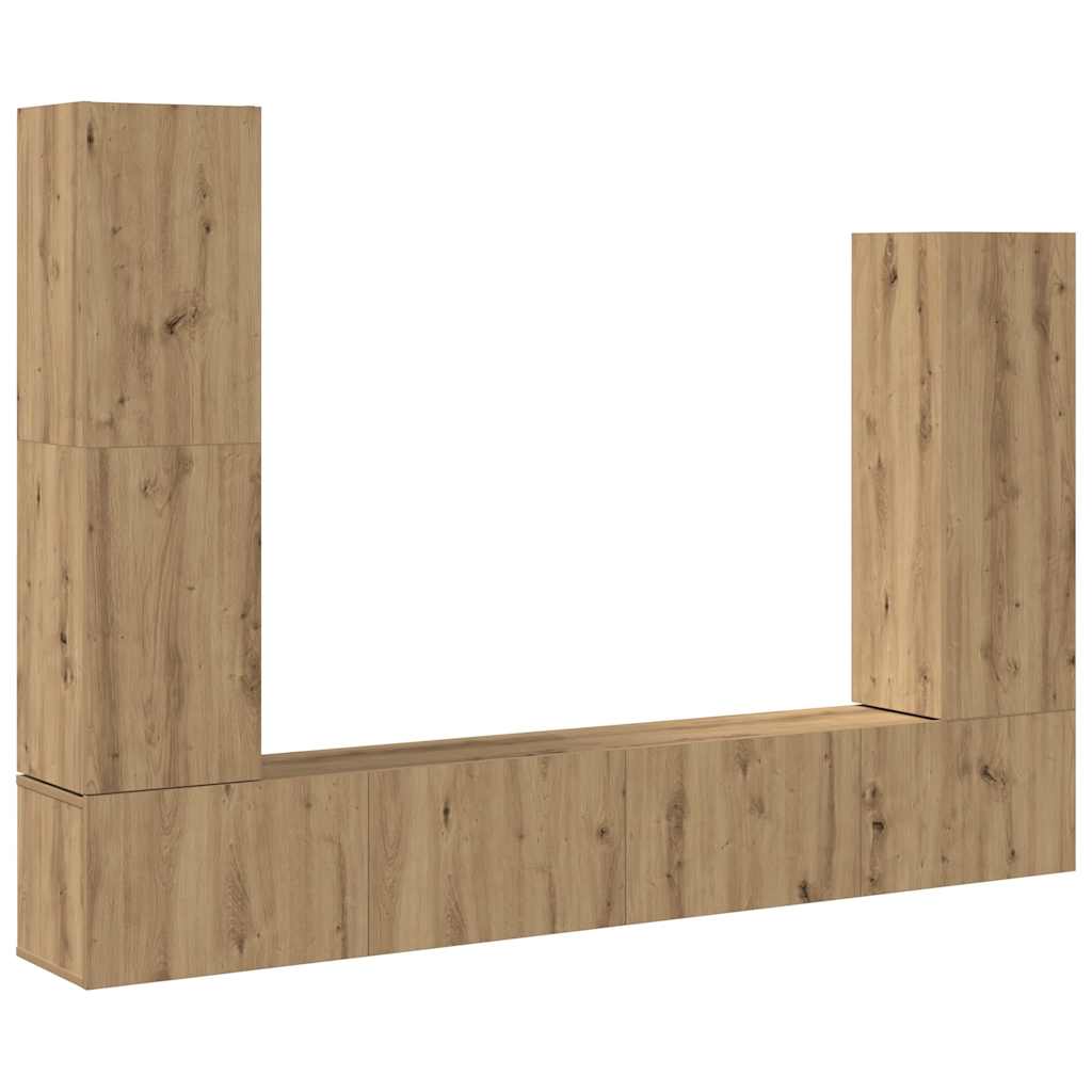 4-tlg. TV-Schrank-Set Weiß Holzwerkstoff