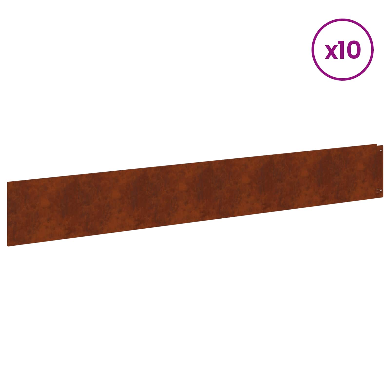 Raseneinfassung 10 pcs 100 x 12 cm Stahl Anthrazit