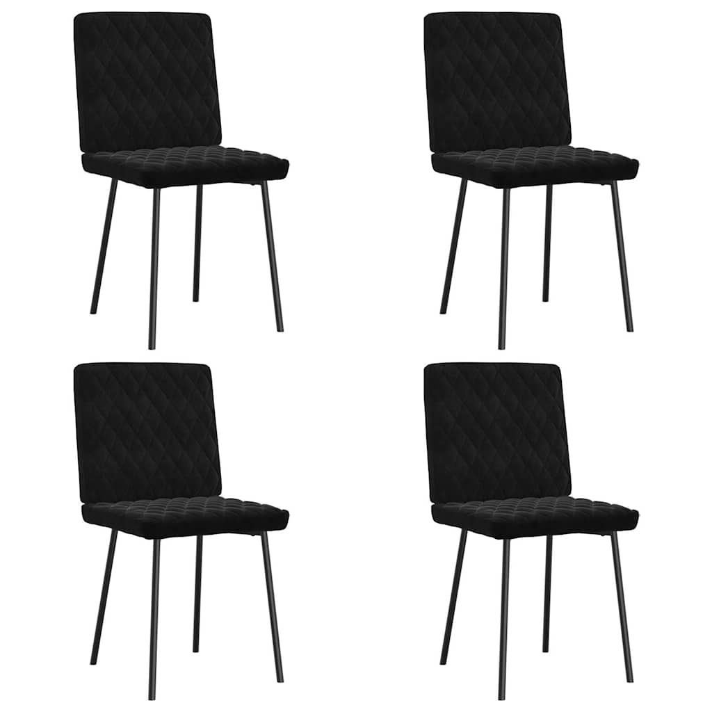 Esszimmerstühle 4 Stk. Creme Samt