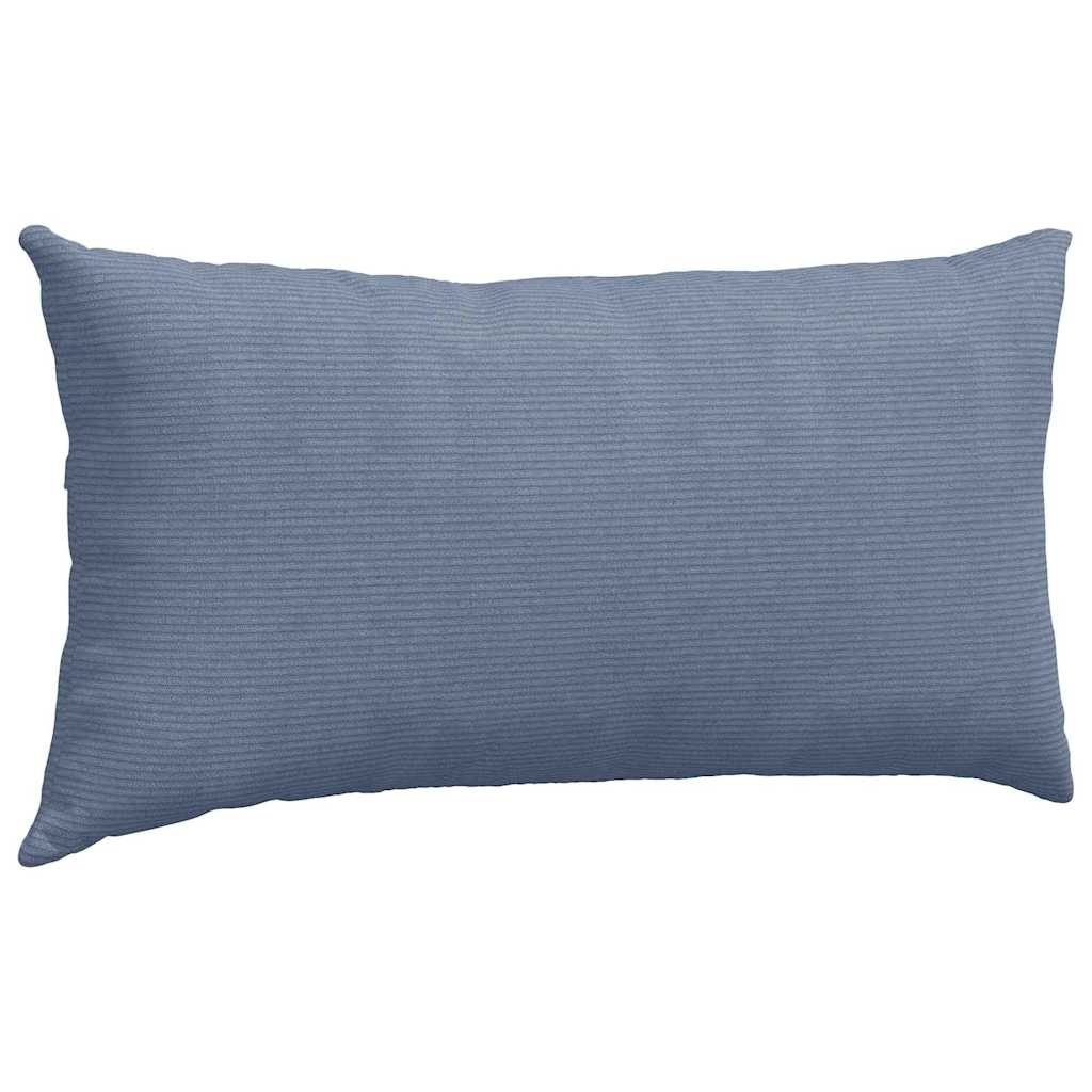 Sofakissen 2 Stück Hellgrau 50 x 30 cm Cordstoff