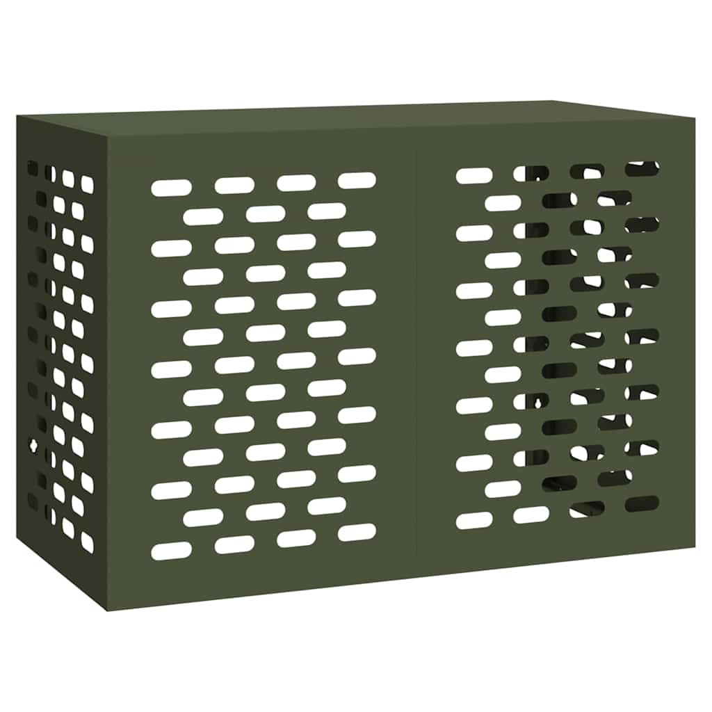 Klimaanlagenabdeckung Schwarz 90 x 40 x 60 cm Stahl