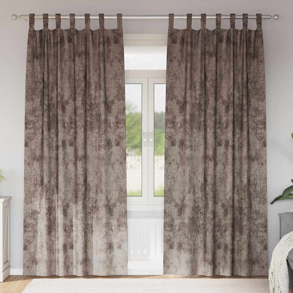 Samtvorhänge mit Vorhängen 2 pcs Weinrot 140 x 140 cm Samt