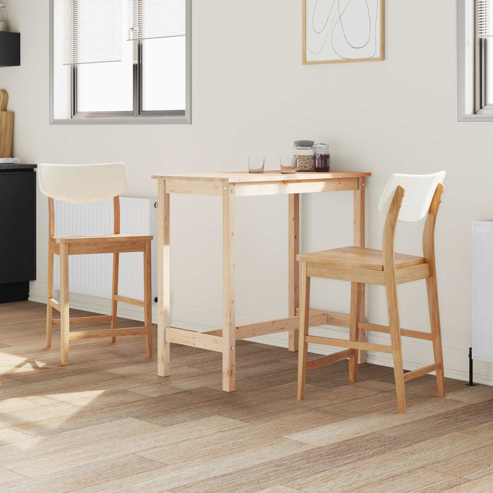 Esszimmerstühle 2 pcs Hellbraun 48 x 49 x 95 cm
