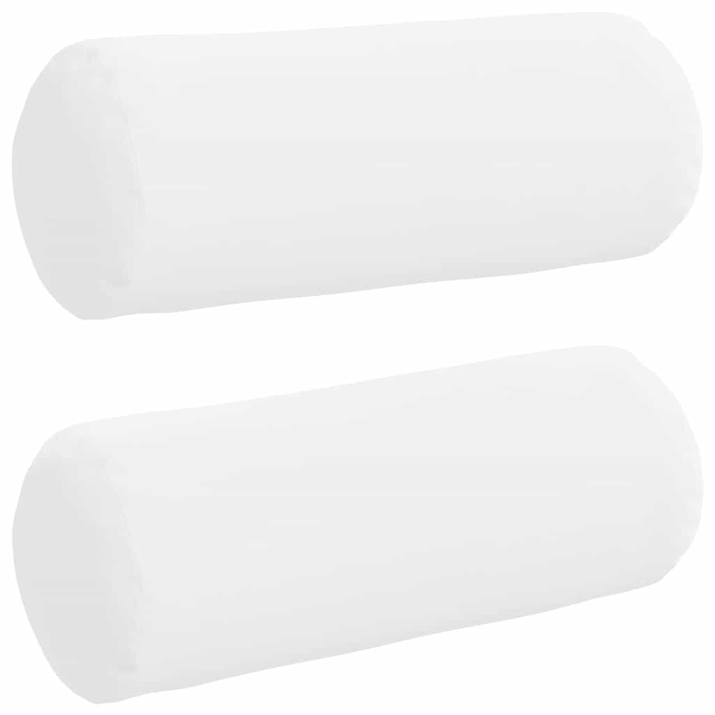 Bolsterkissen 2 Stück Hellgrau Ø 15 x 40 cm Stoff
