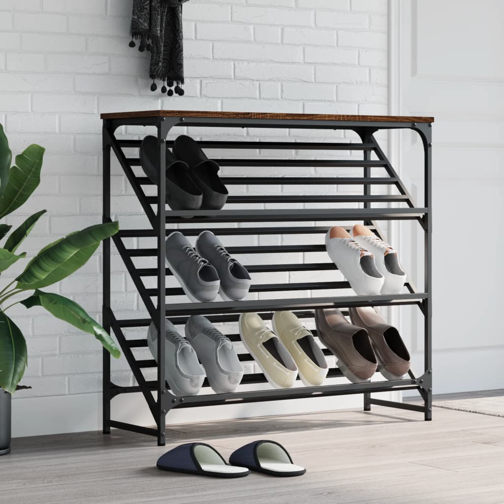 Schuhregal Schwarz 60x30x45 cm Holzwerkstoff