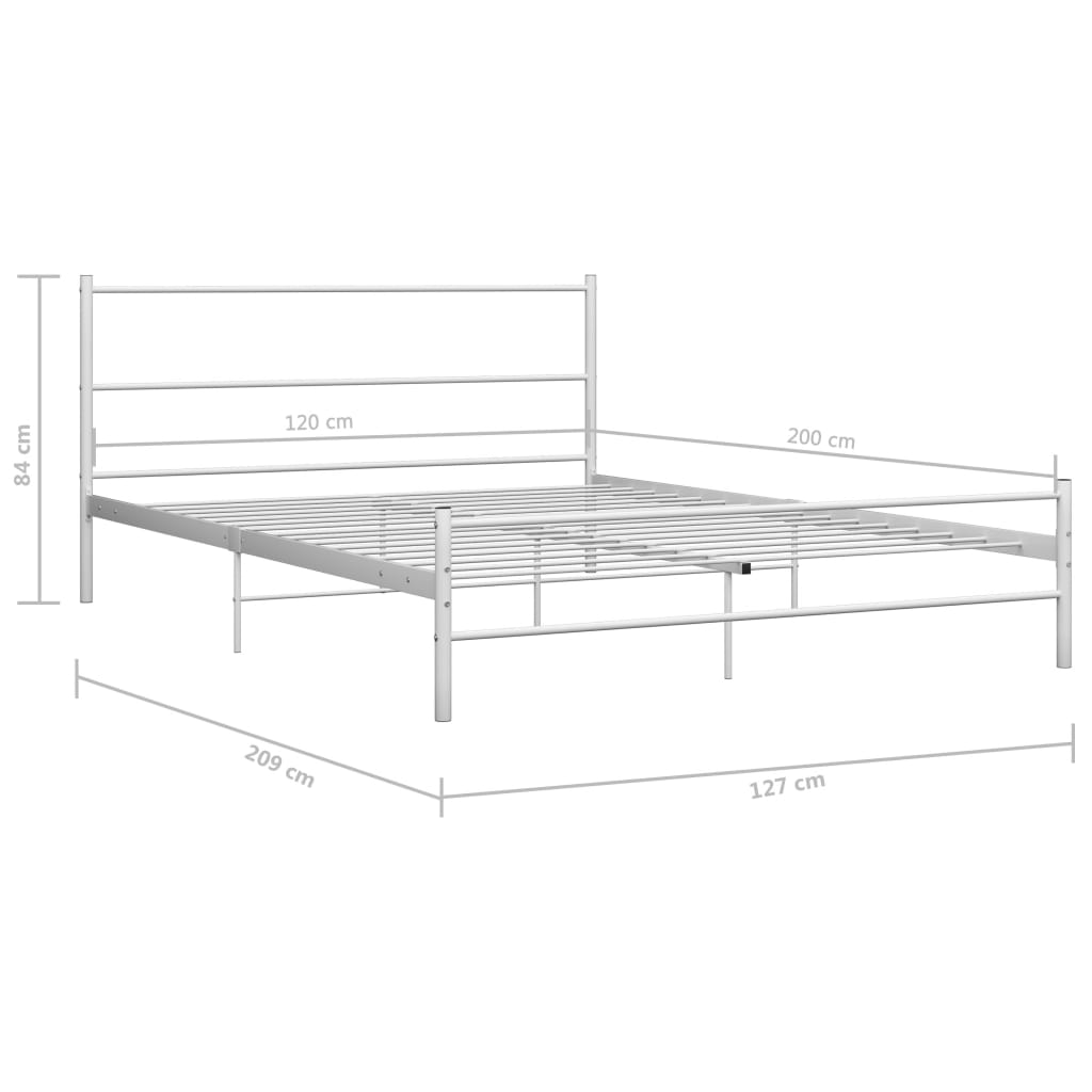 Bettgestell Grau Metall 180×200 cm