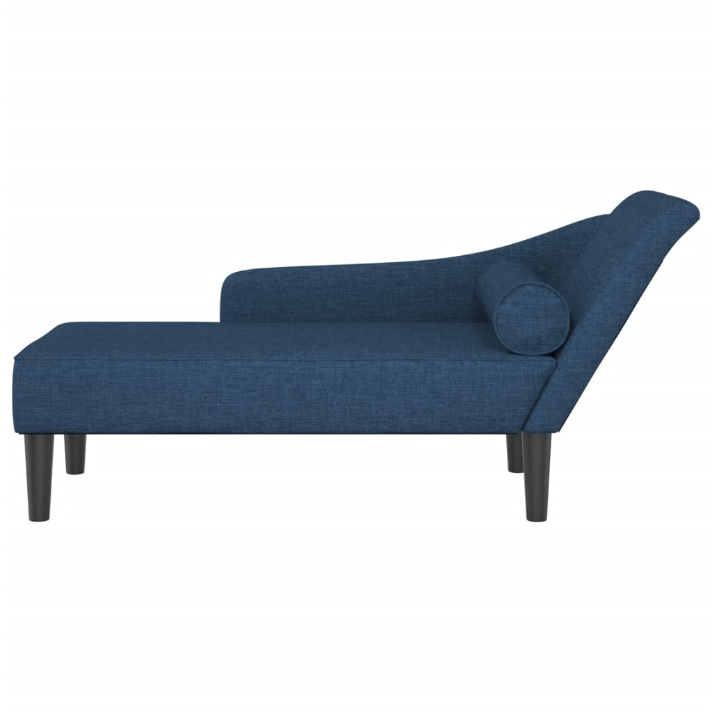 Chaiselongue mit Kissen Weinrot Stoff