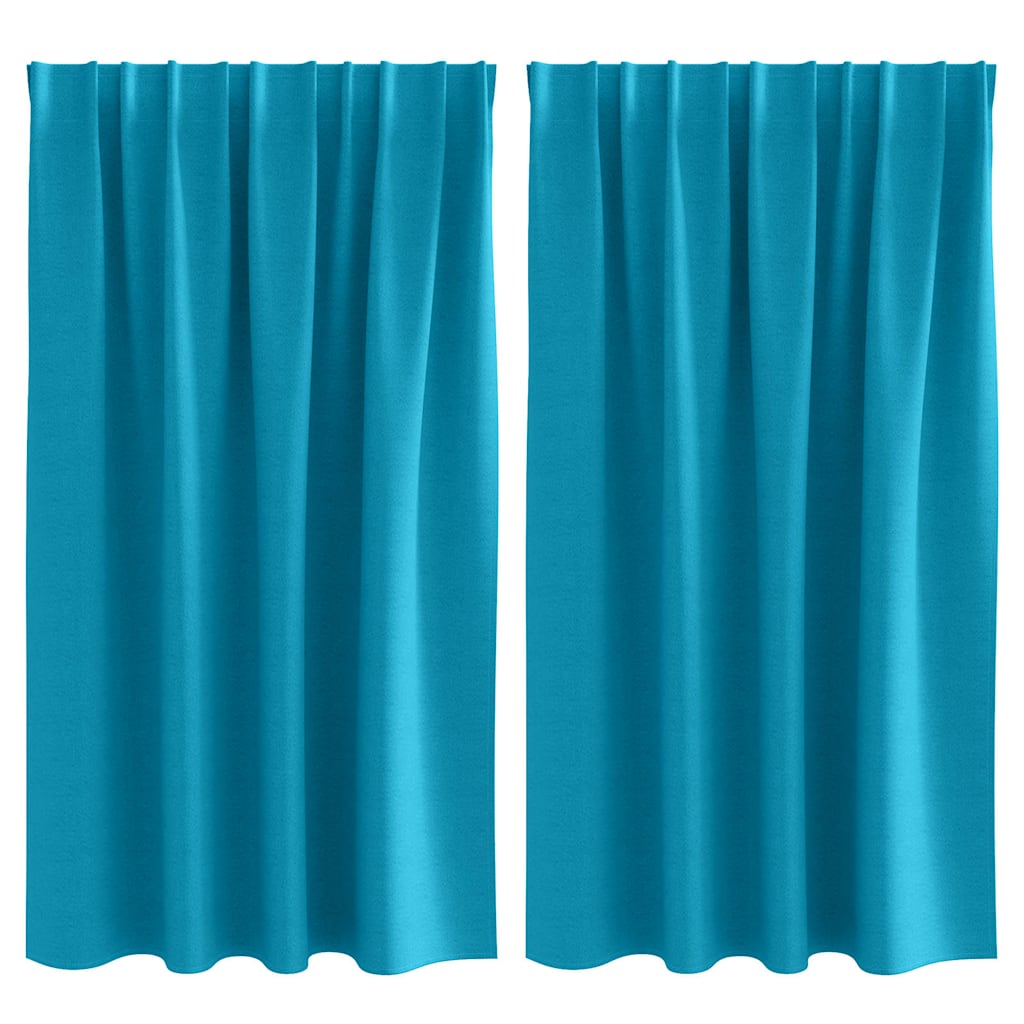 Verdunkelungs-Vorhänge mit Ringen 2 pcs Beige 140 x 140 cm