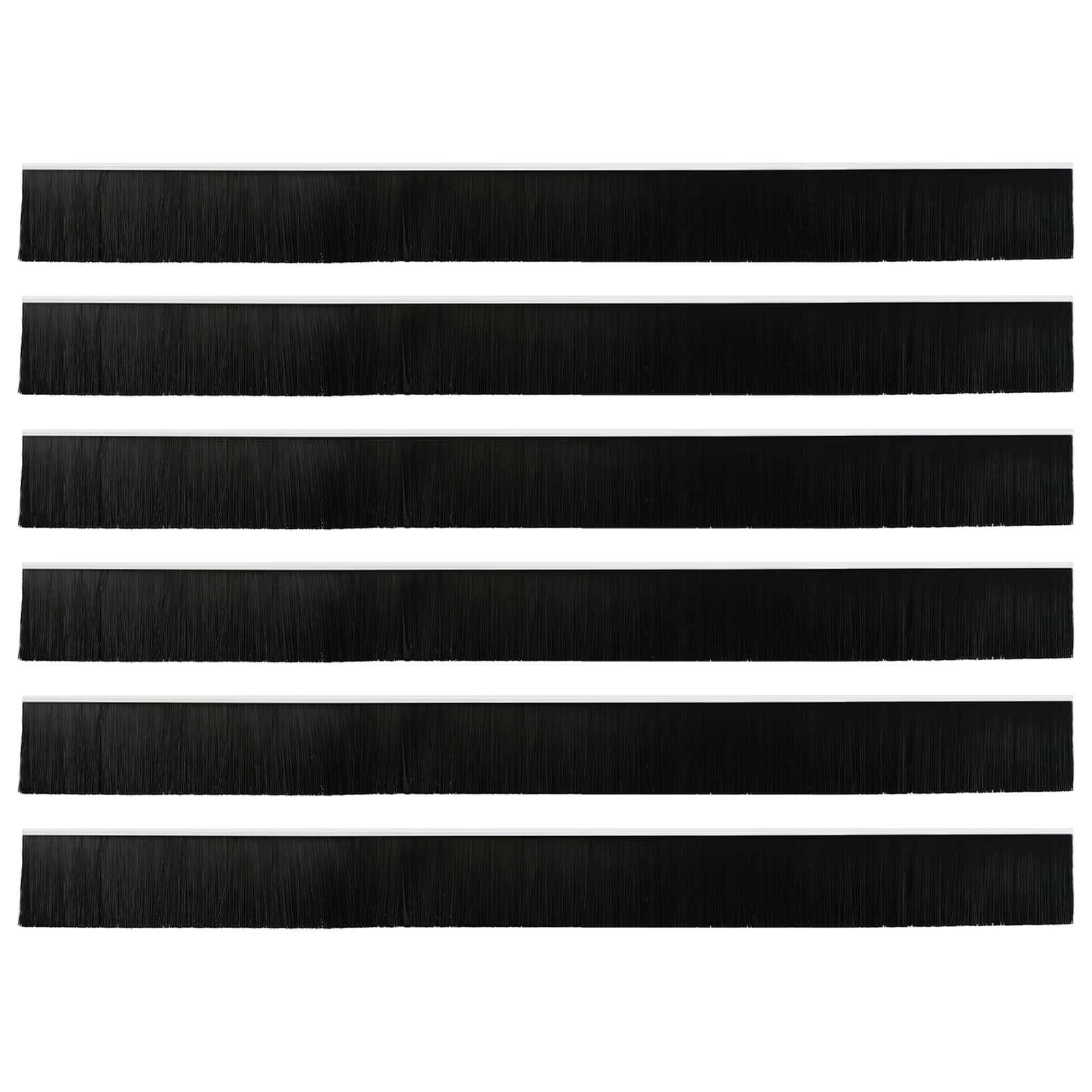 Selbstklebende Türbürstendichtungen 2 pcs Braun 100 cm