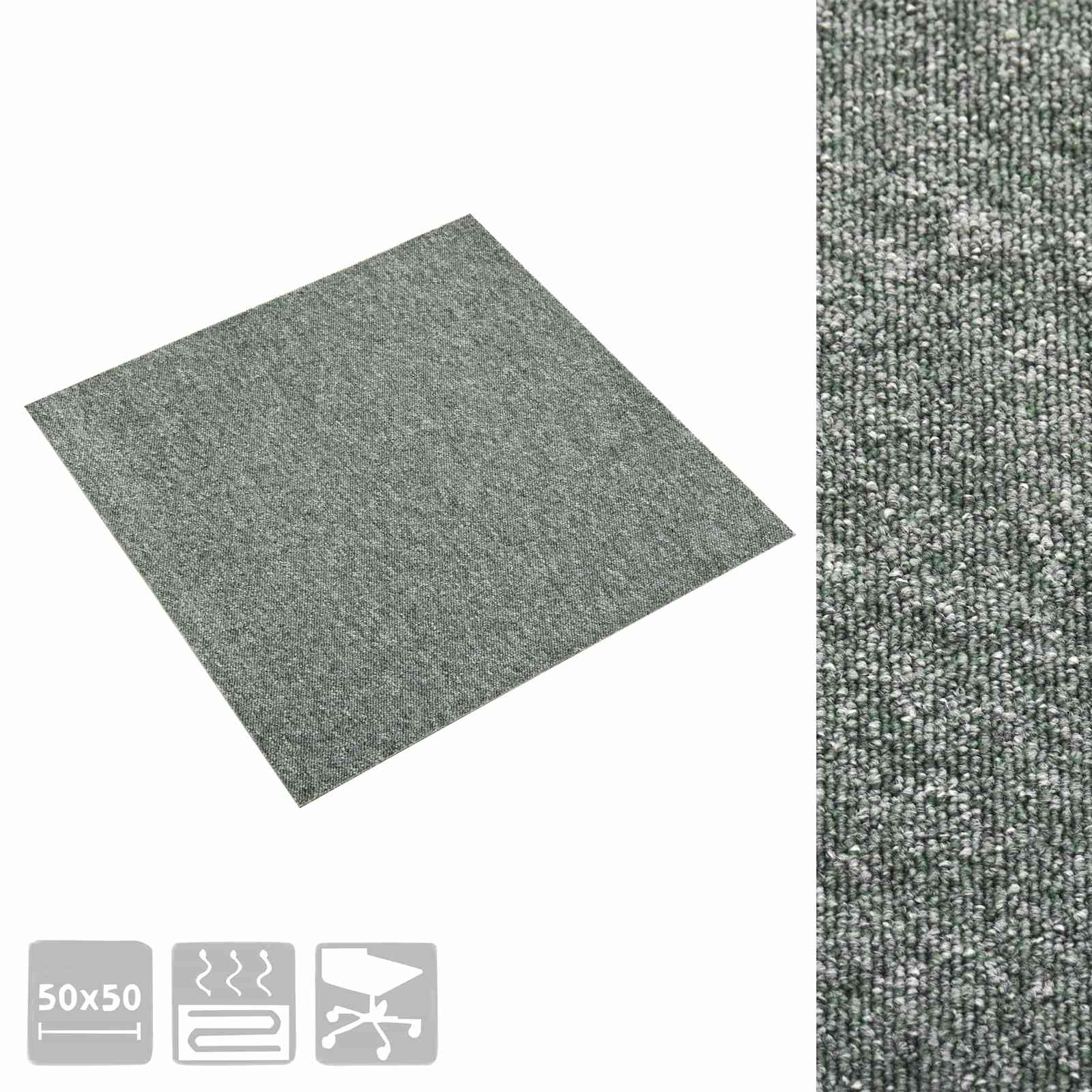 Teppich 20 pcs Gestreiftes Anthrazit 50 x 50 cm