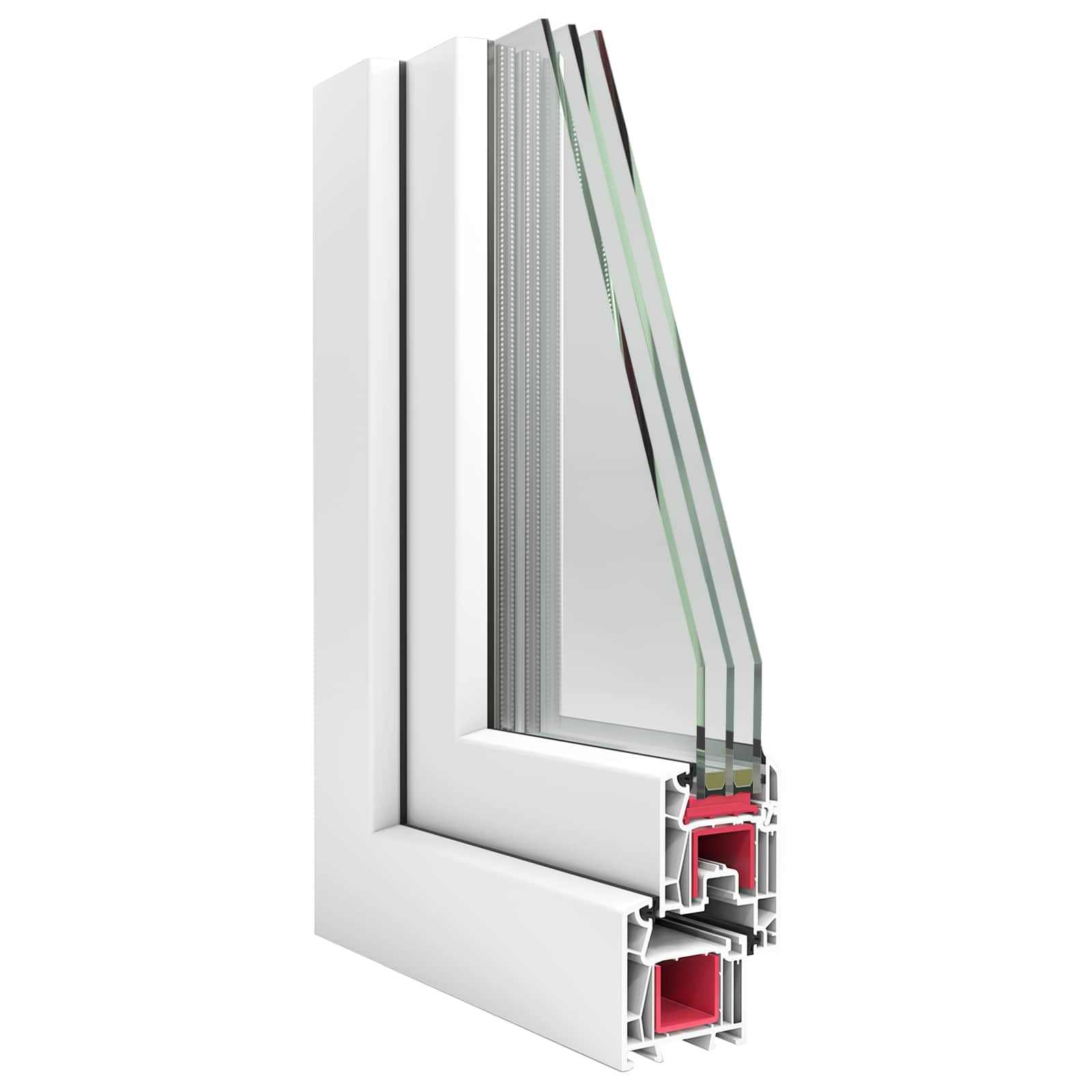 Kellerfenster RISOR 50 x 50 cm PVC und Glas Weiß