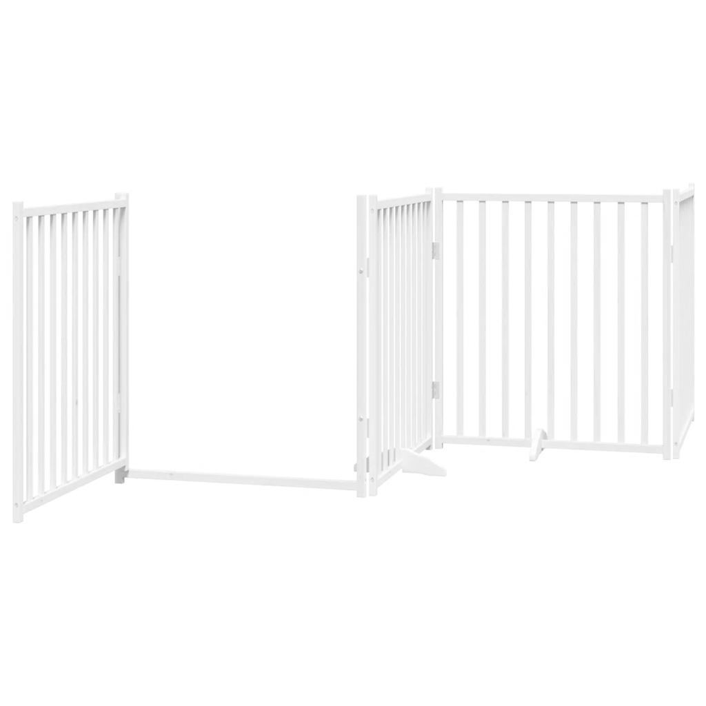 3-tlg. Hundetor Faltbar 150 cm Massivholz Tanne