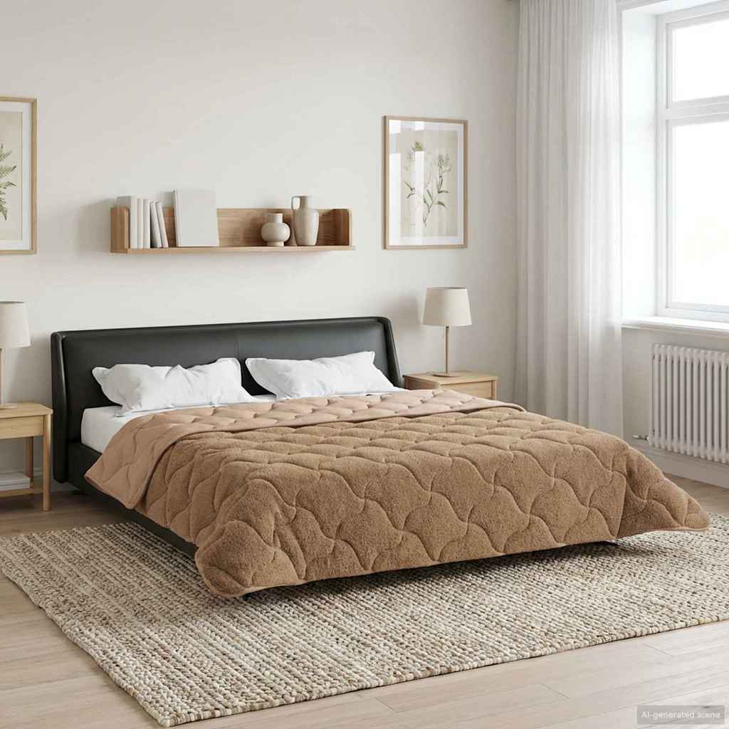 Winterbettdecke Gepolstert Anthrazit 135 x 200 cm
