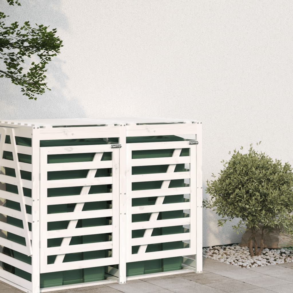 Mülltonnenbox 84x90x128,5 cm Massivholz Kiefer