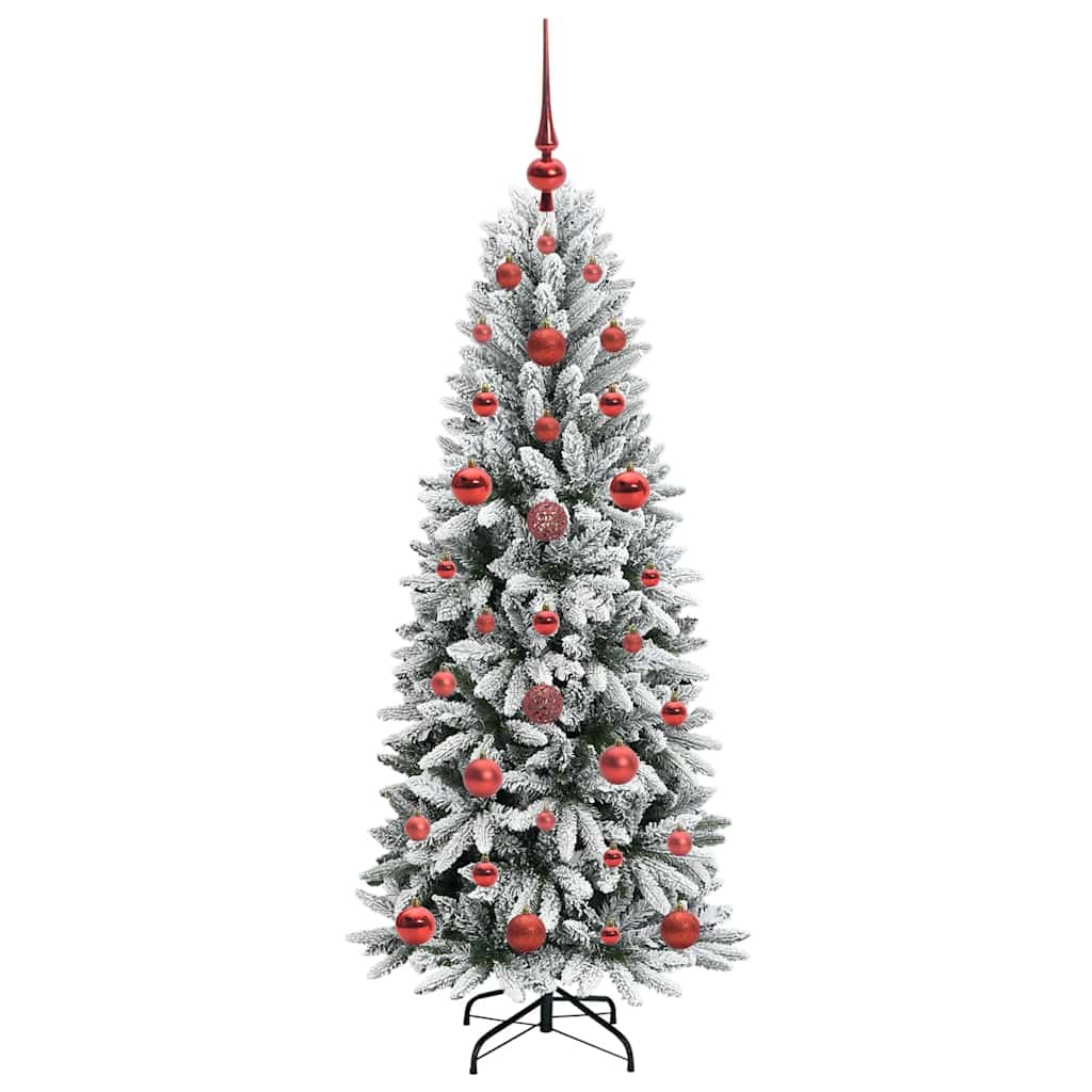Künstlicher Weihnachtsbaum mit 150 LEDs mit Ständer Weiß 120 cm