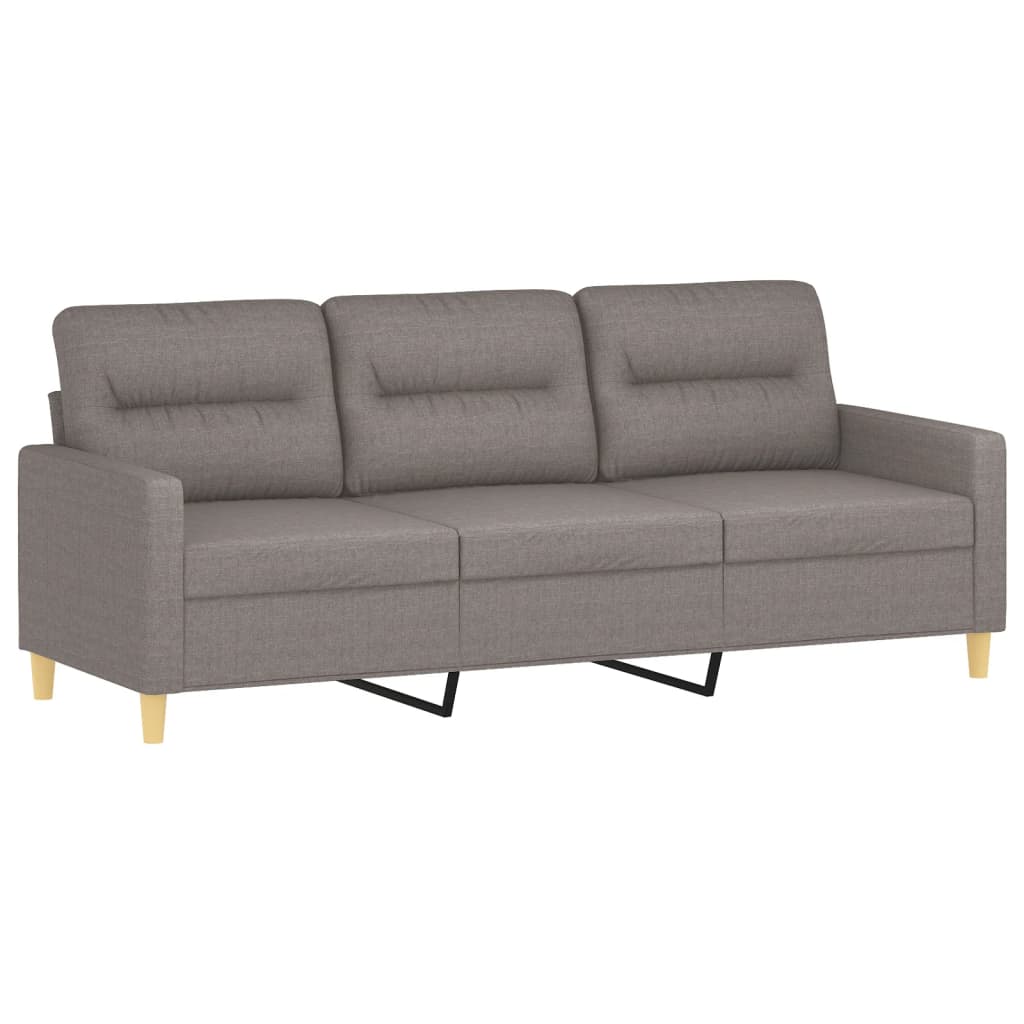2-Sitzer-Sofa mit Zierkissen Braun 120 cm Stoff