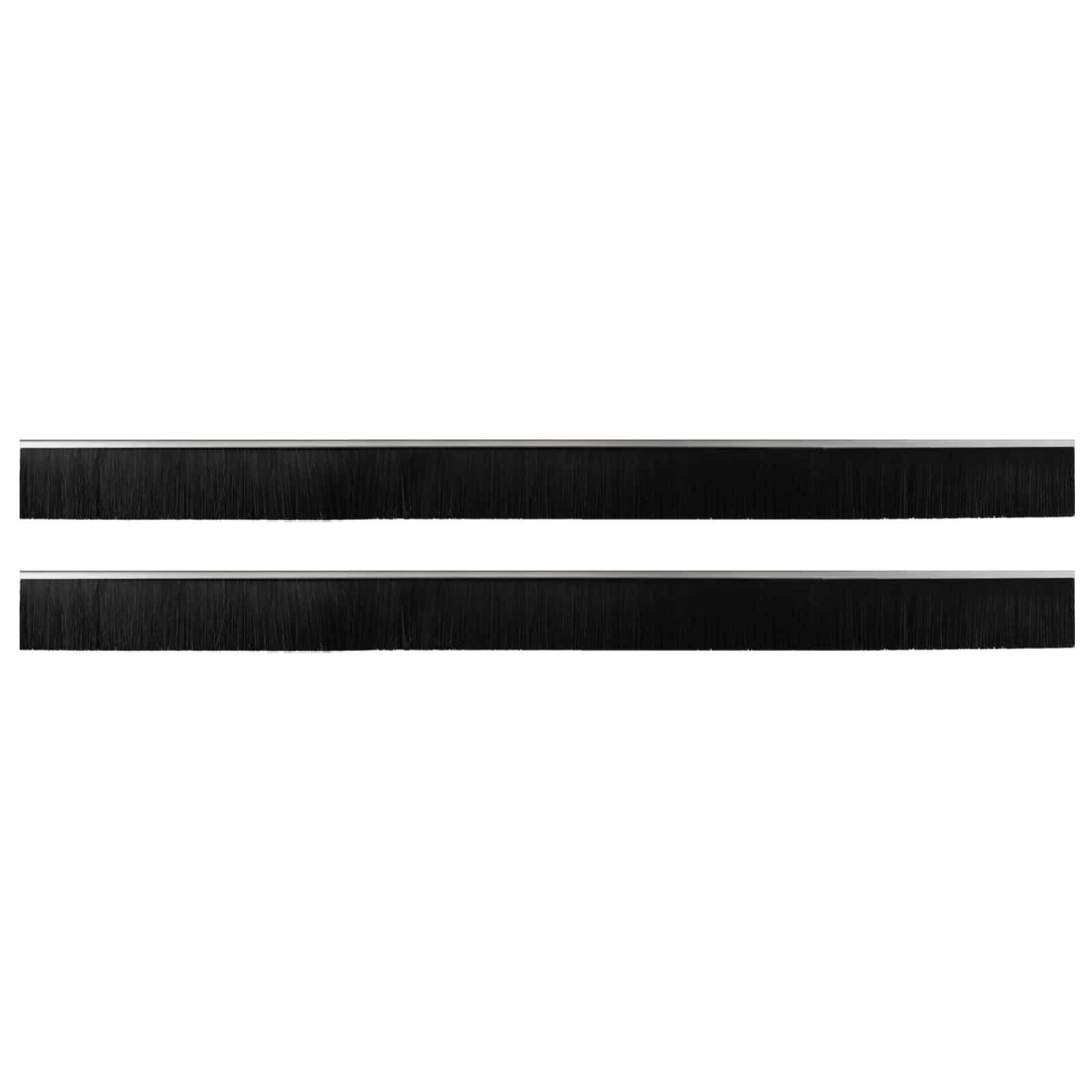 Selbstklebende Türbürstendichtungen 2 pcs Braun 100 cm