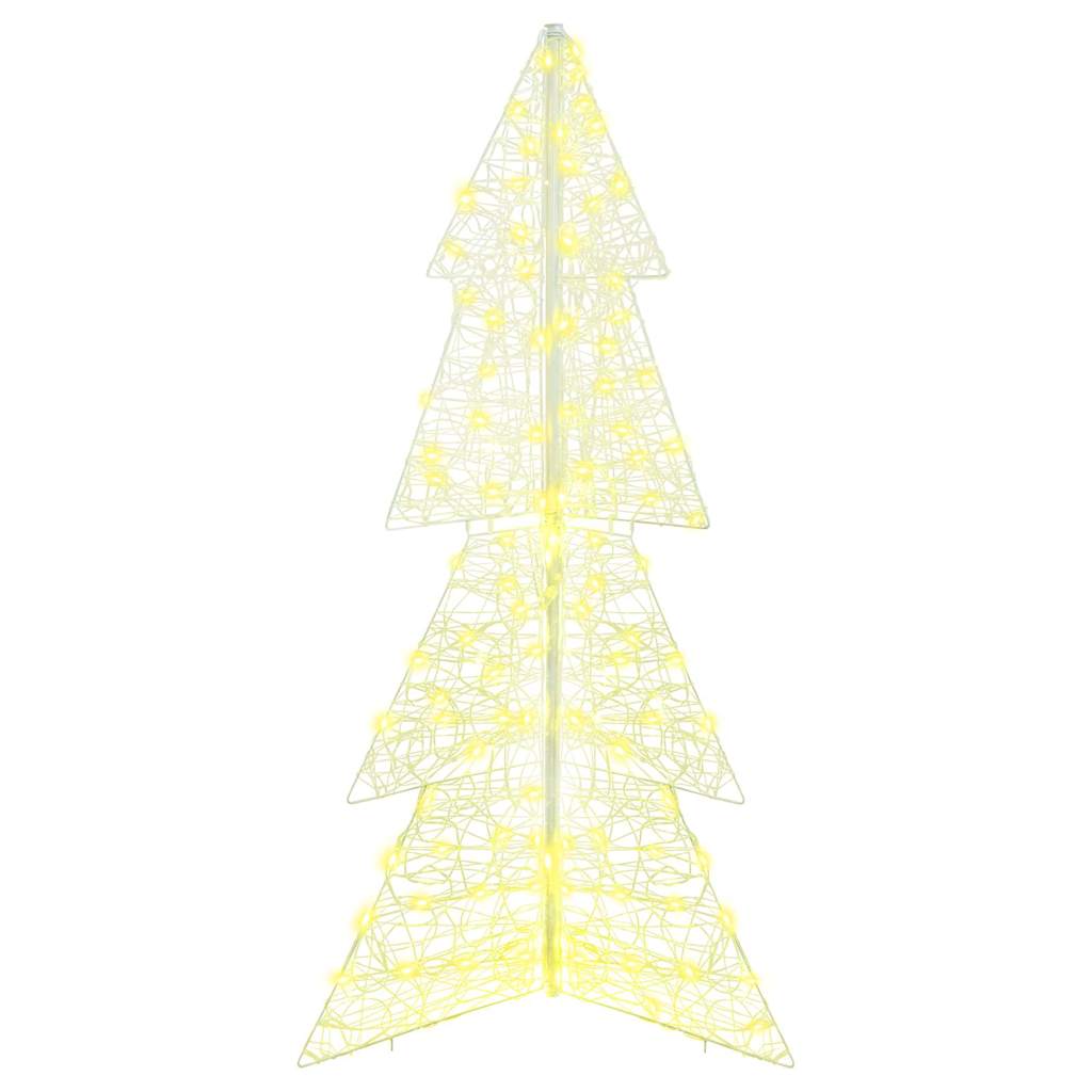 Weihnachtsbaum mit 100 LEDs Warmes Weiß 120 cm Acryl