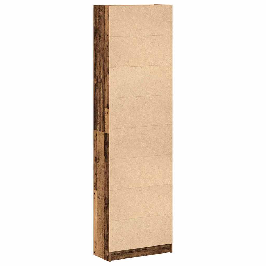 Kleiderschrank mit Regal Schwarz Eichen-Optik 55 x 25 x 189 cm