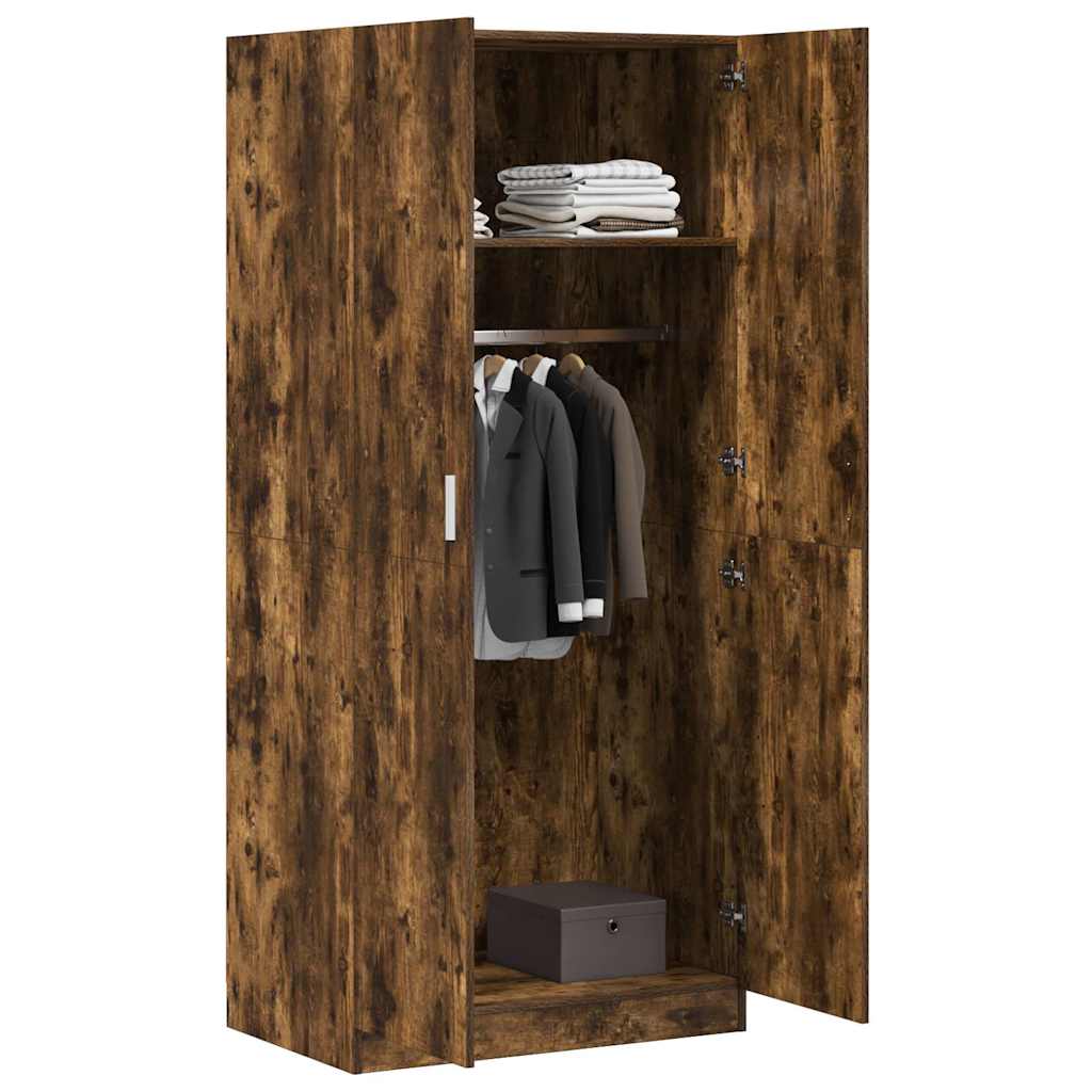 Kleiderschrank Weiß 80x52x180 cm Holzwerkstoff