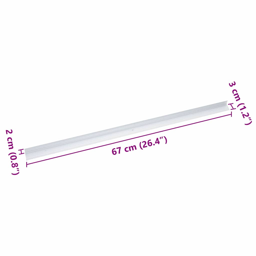 Treppenkantenprofile in L-Form 15 Stk. Aluminium 90 cm Silbern