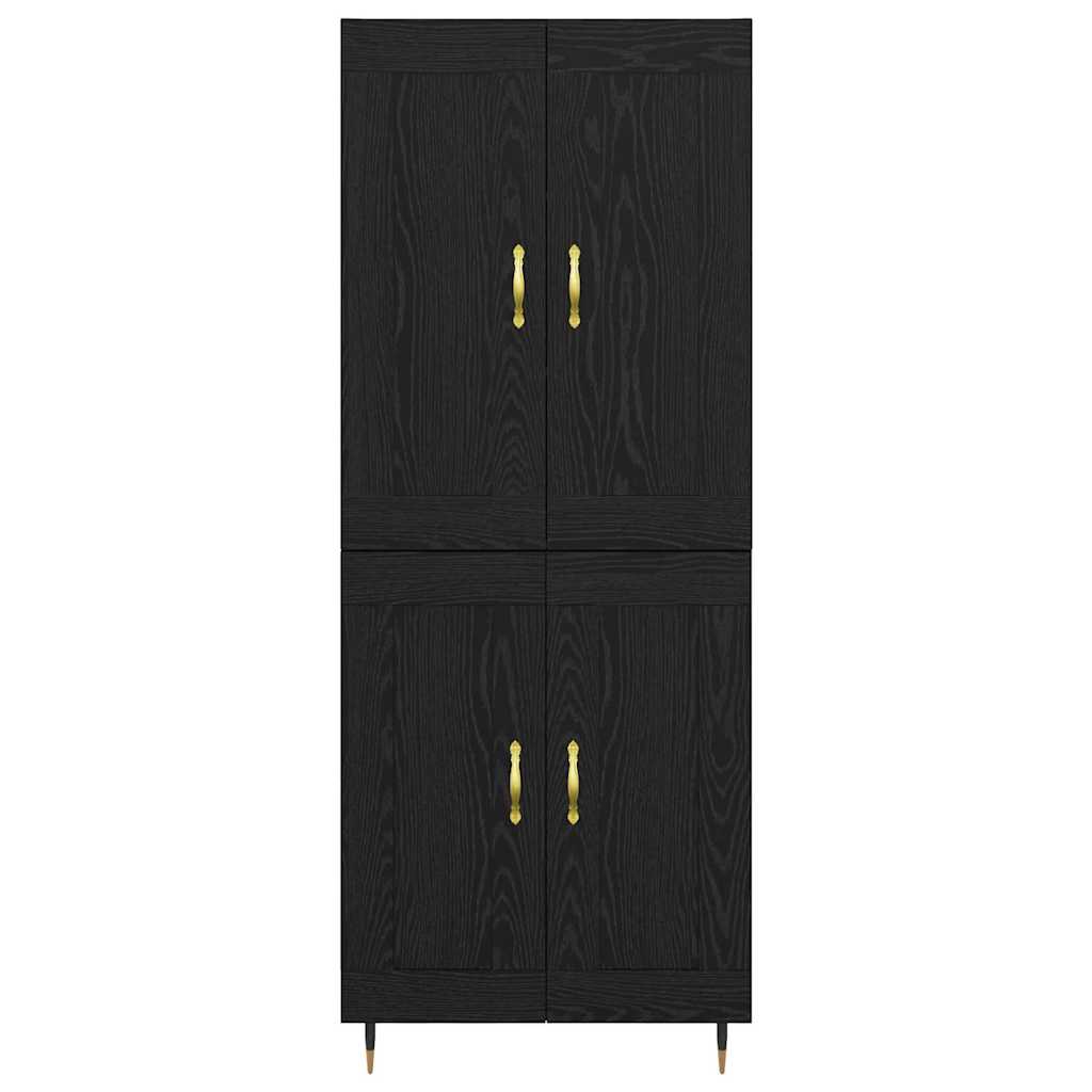 Highboard Betongrau 69,5x34x180 cm Holzwerkstoff