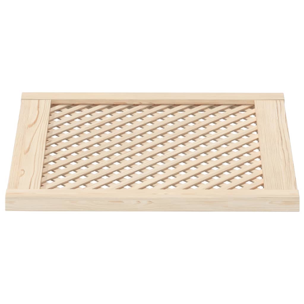 Schranktüren 2 Stk. Gitter-Design 39,5x39,5cm Massivholz Kiefer