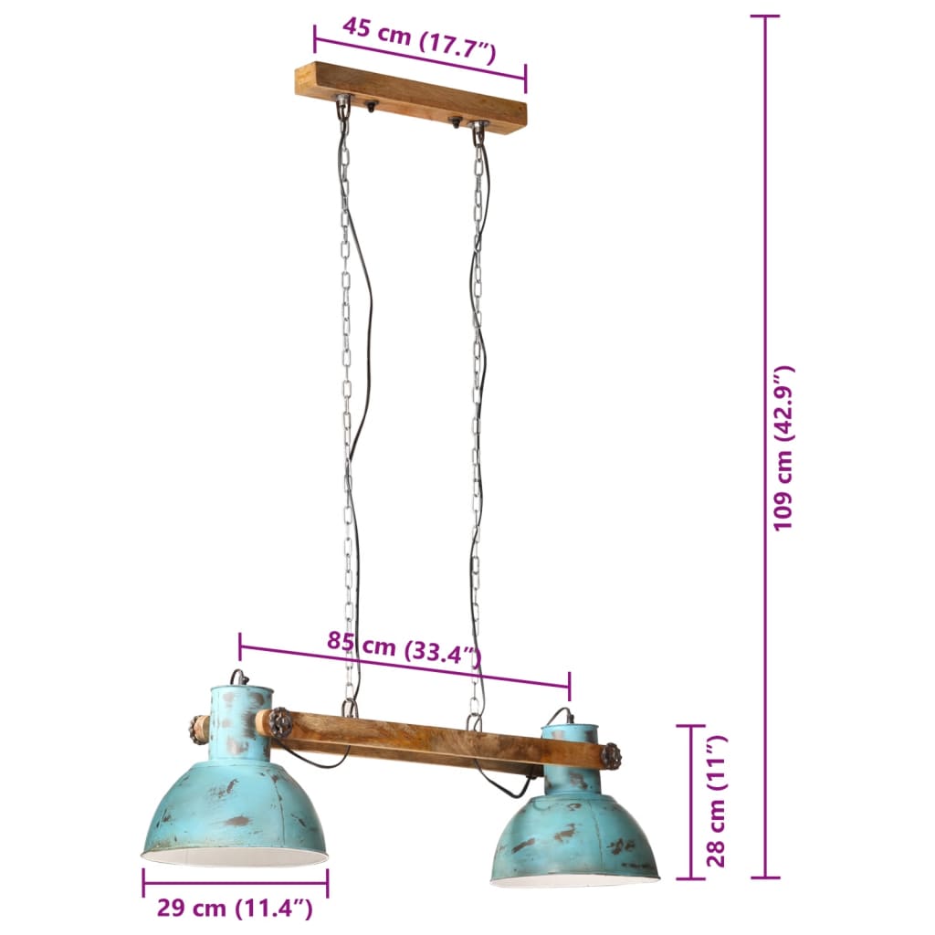Hängelampe Industrie-Stil 25 W Mehrfarbig 111 cm E27