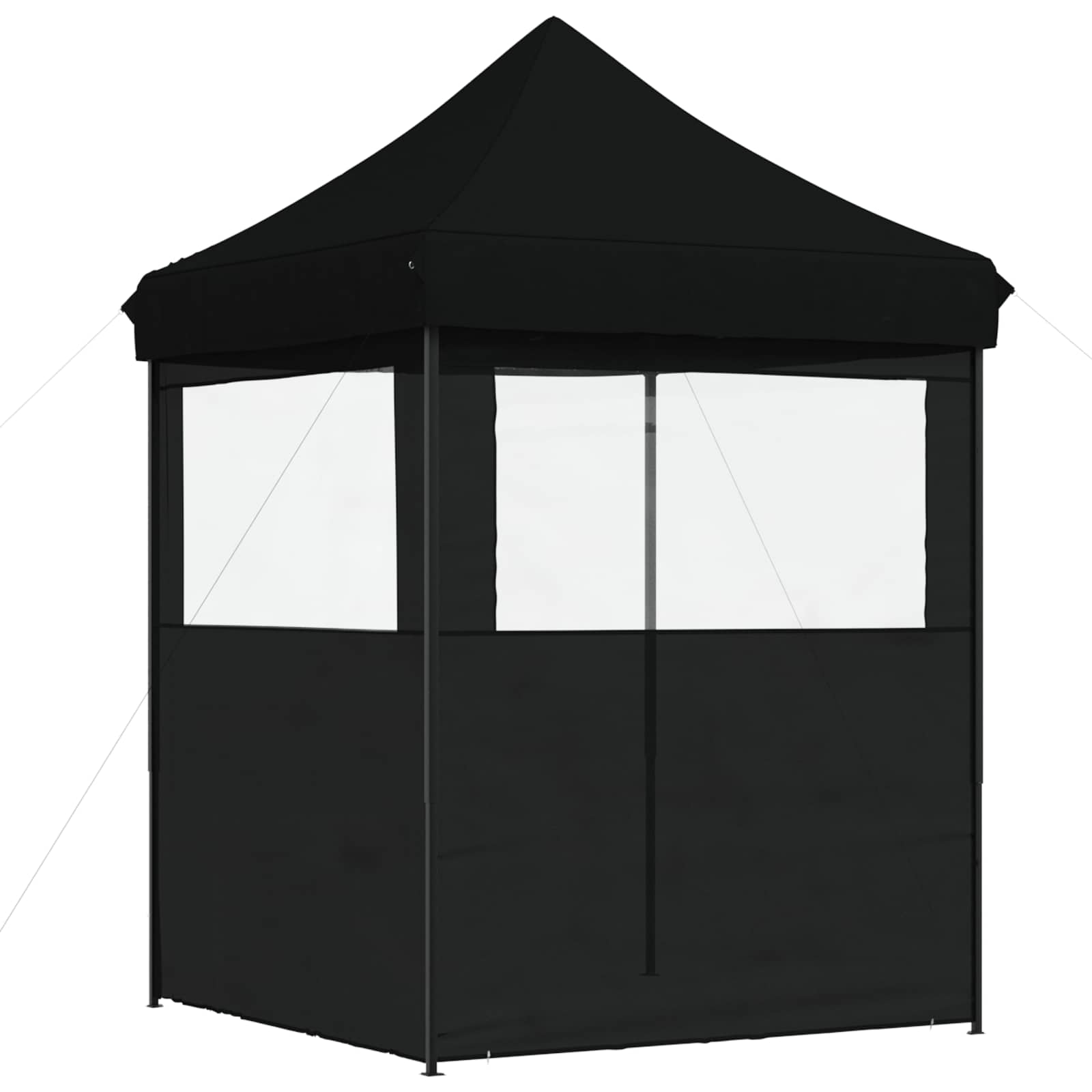 Partyzelt Faltbar Pop-Up Schwarz 200x200x306 cm