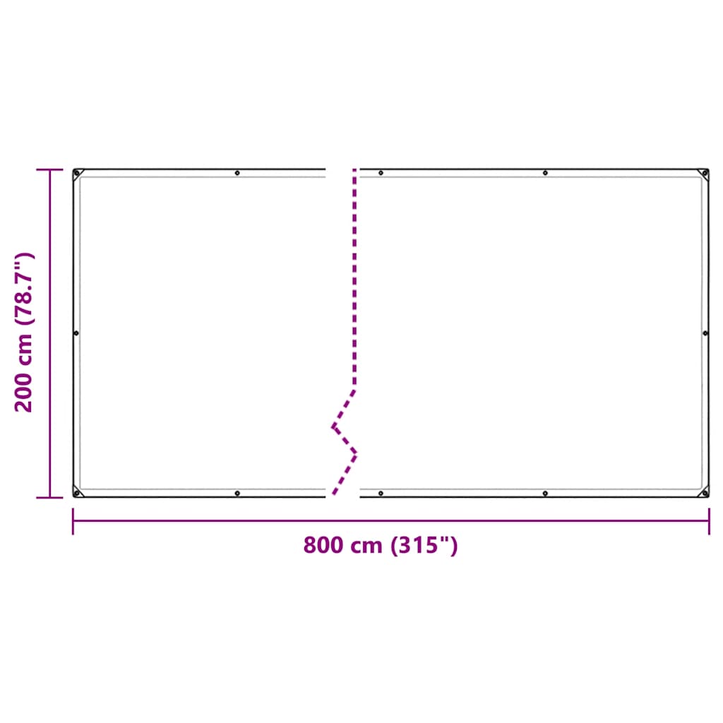 Pflanzenabdeckung mit Ösen 1x3 m Polyethylen