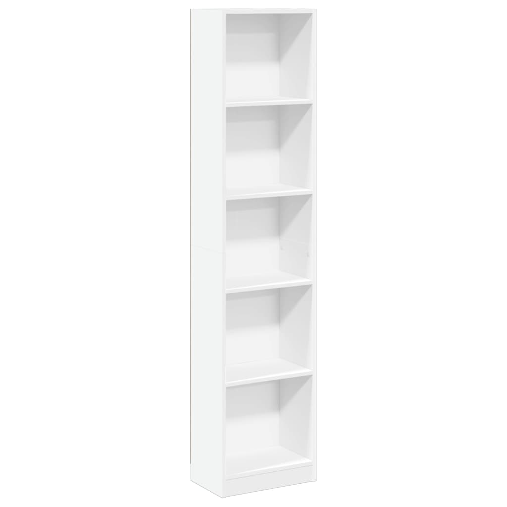 Bücherregal Weiß 40x24x75 cm Holzwerkstoff