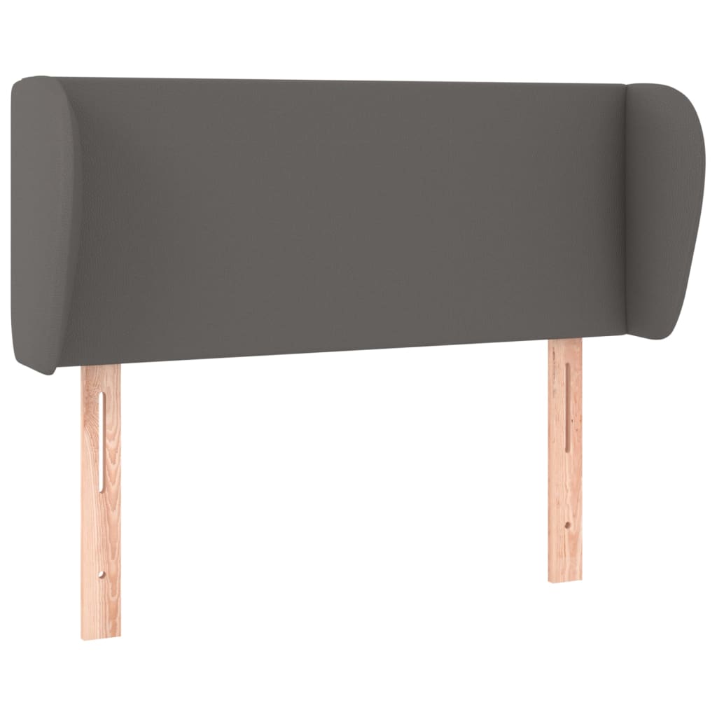 Kopfteil mit Ohren Creme 83x23x78/88 cm Kunstleder