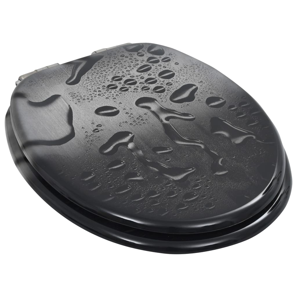 Toilettensitz MDF Deckel mit Absenkautomatik Design Weiß