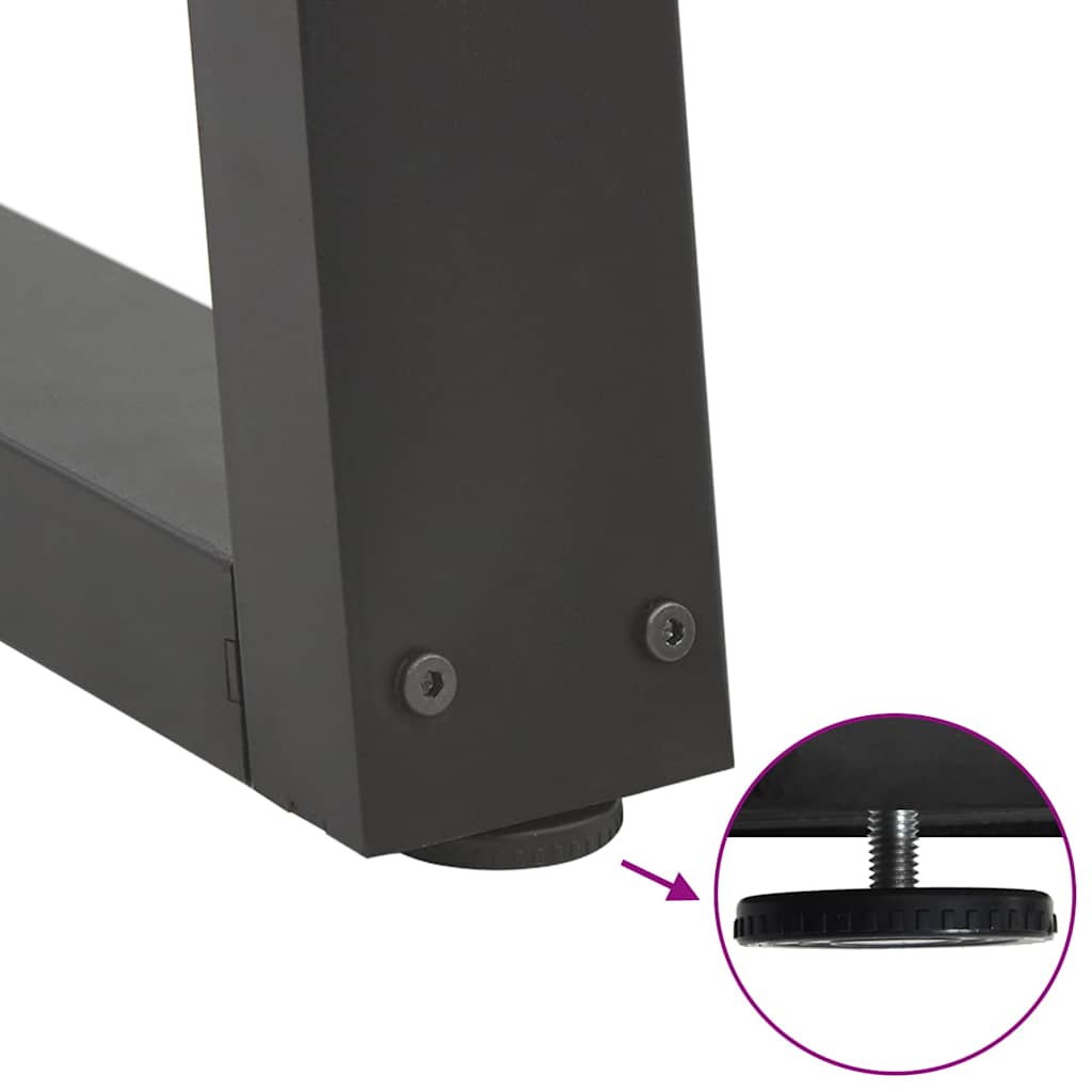 Couchtischbeine V-Form 2 Stück Schwarz 30x(30-31,3) cm Stahl