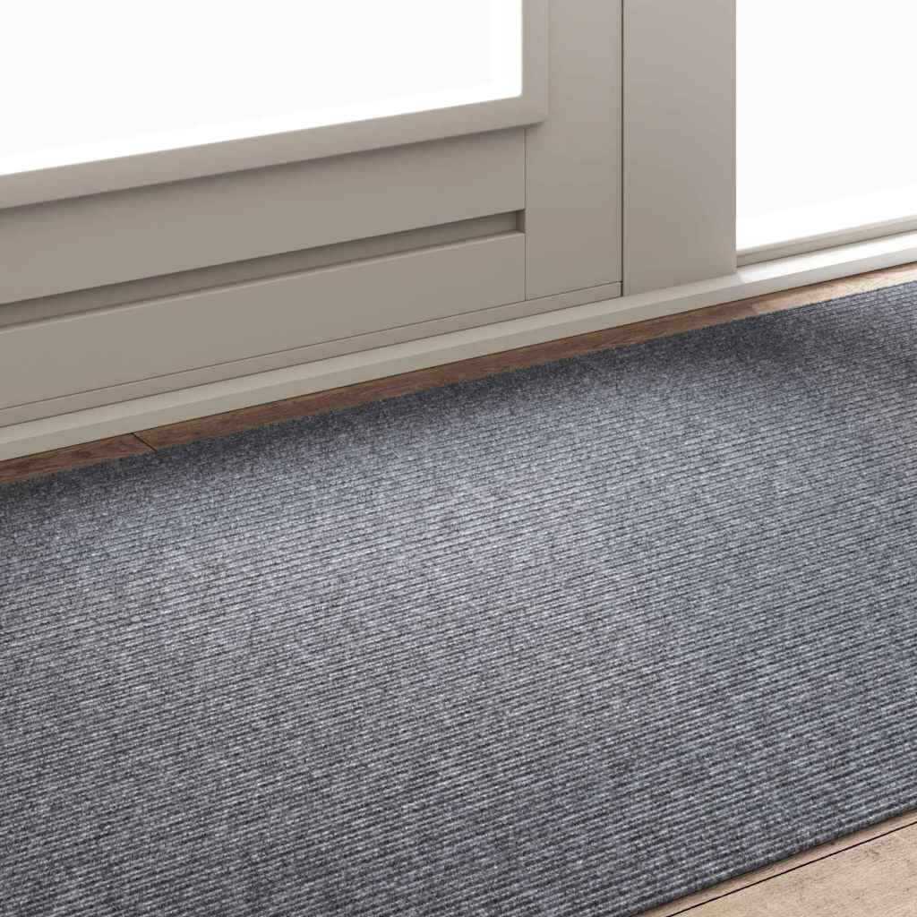 Teppichläufer Grau 80 x 150 cm Stoff