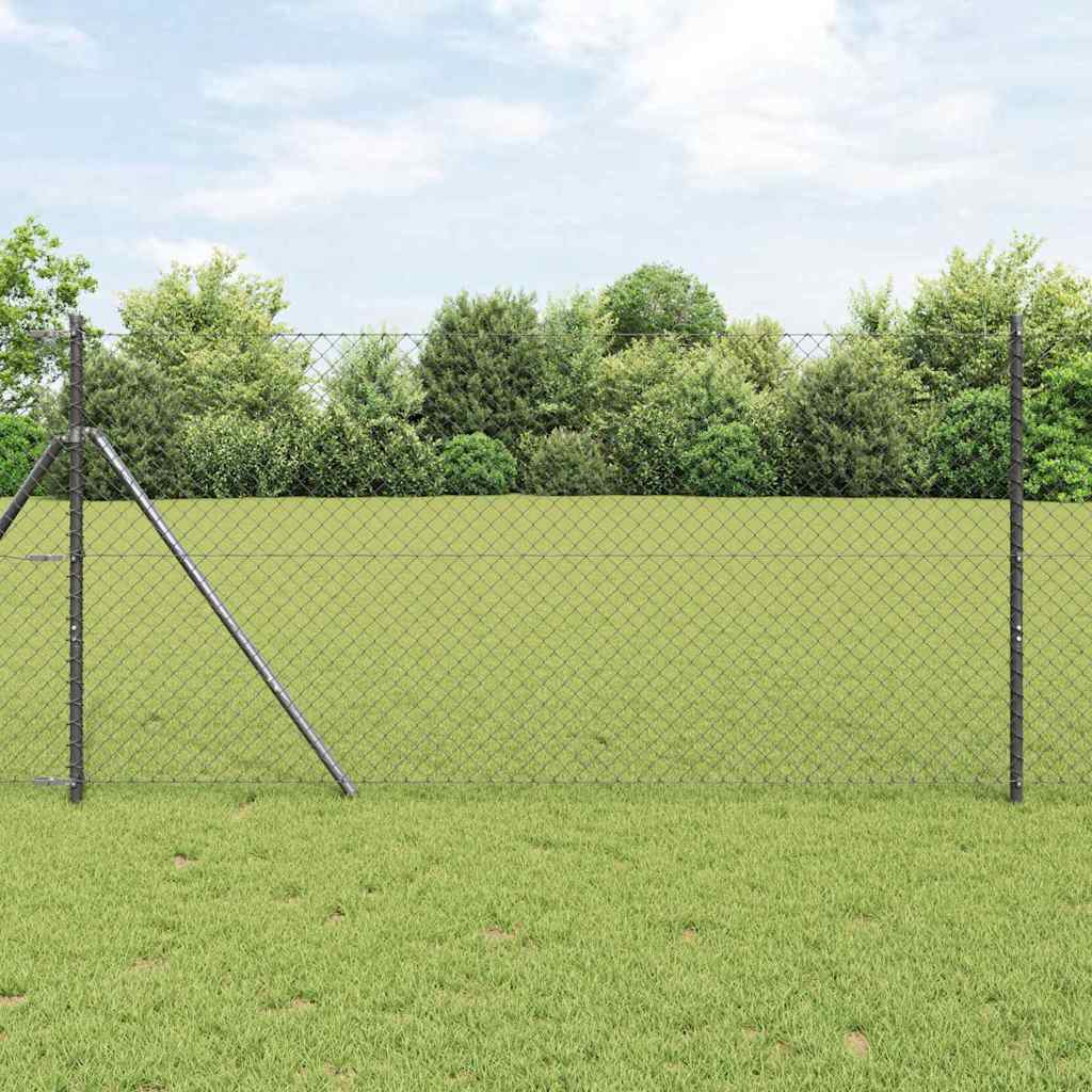 Outdoor Kettenglied-Zaun Erdfixierung 10 x 0,4 m Grün Netz