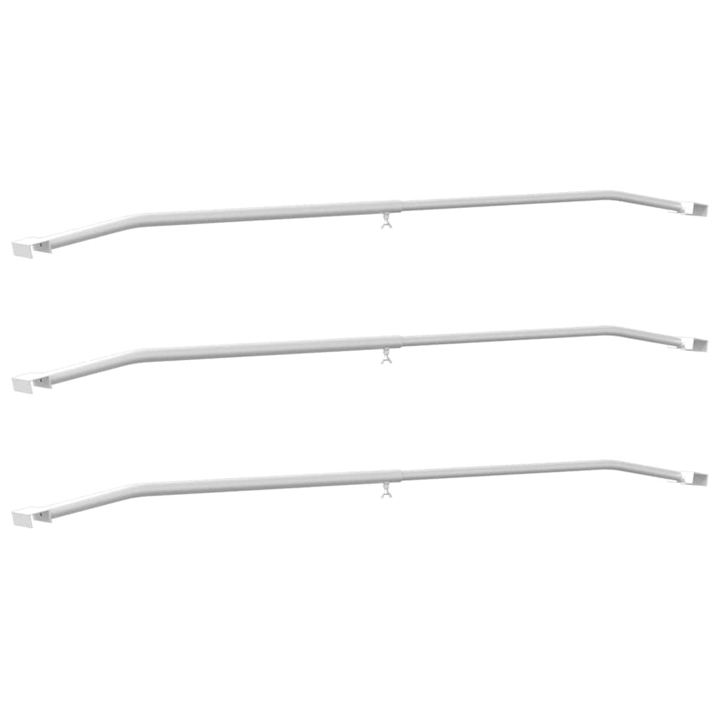 Planehalterung für Anhänger 2 Stk. Silber 102-155 cm Aluminium
