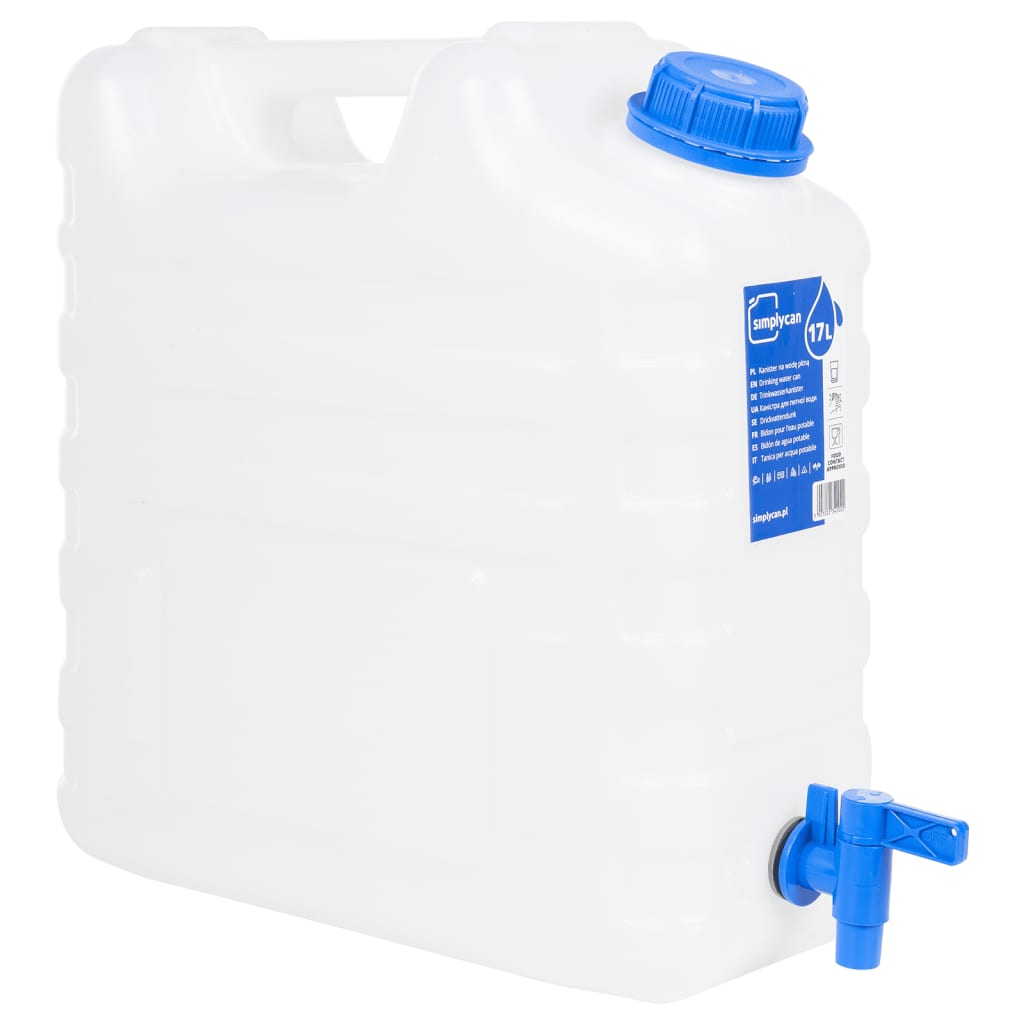 Wasserbehälter mit Hahn Transparent 10 L Kunststoff
